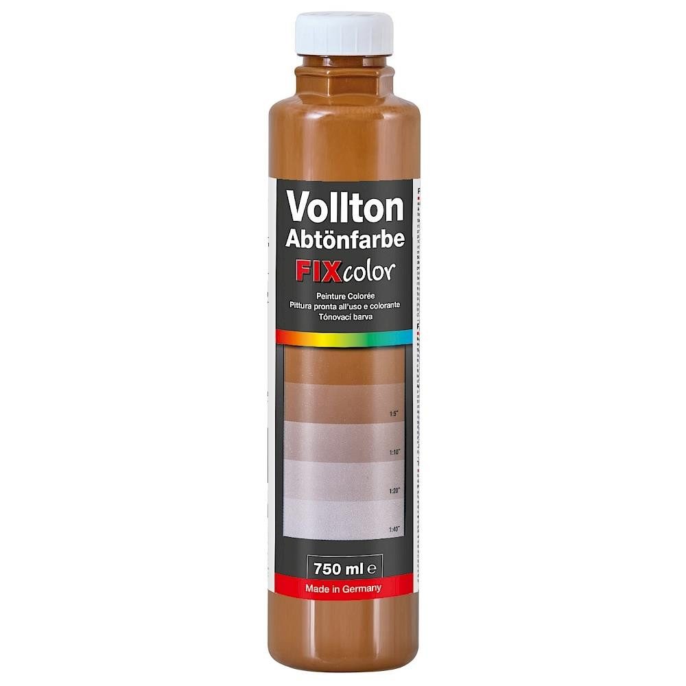 baufan® Vollton- und Abtönfarbe Farbe zum Mischen Innen und Außen Volltonfarbe, Farbtöne für dekorative Anstriche + Abtönen weißer Dispersionsfarben