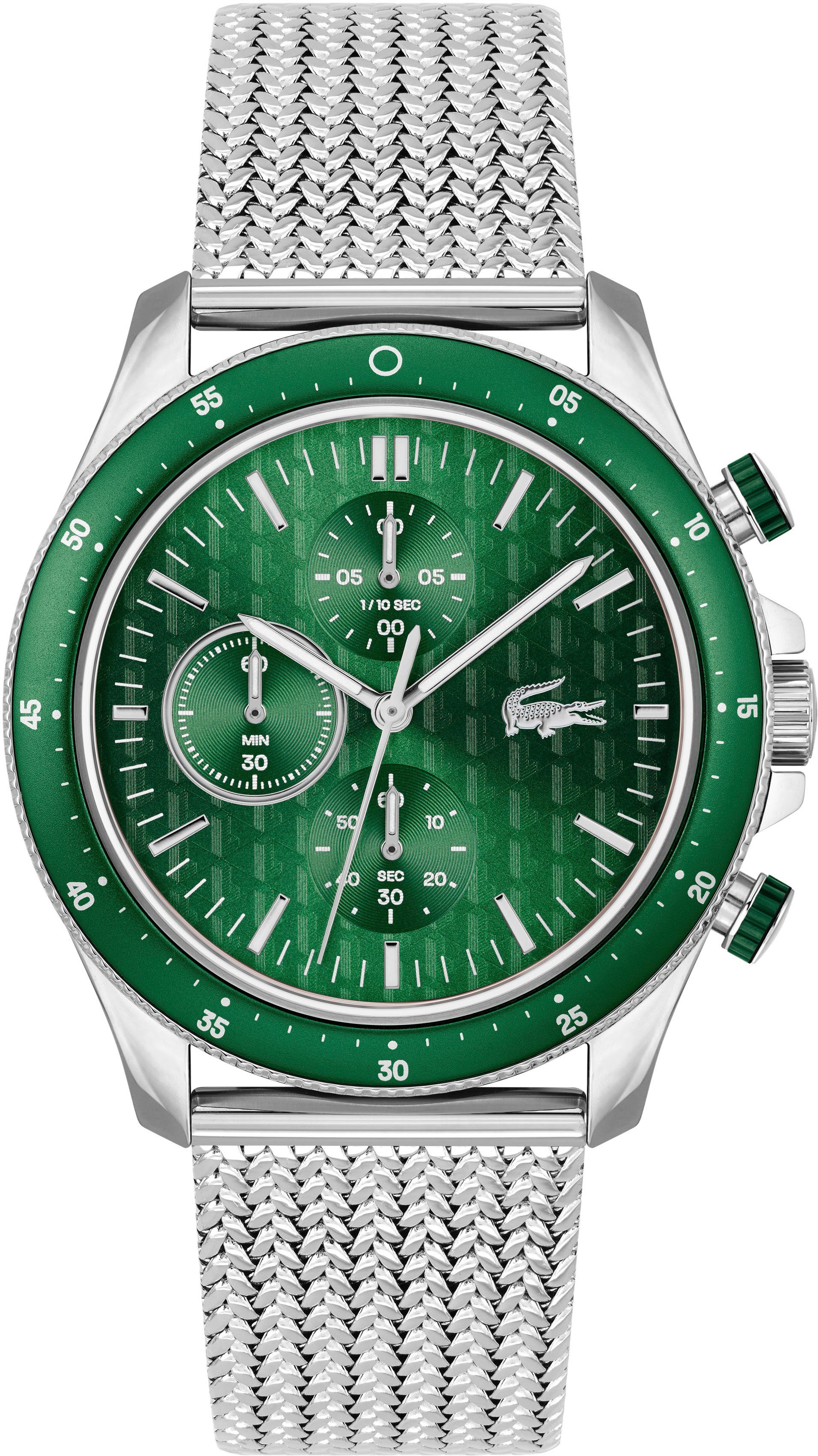Lacoste Chronograph NEO HERITAGE 2011255, Quarzuhr, Armbanduhr, Herrenuhr, Stoppfunktion, Edelstahlarmband