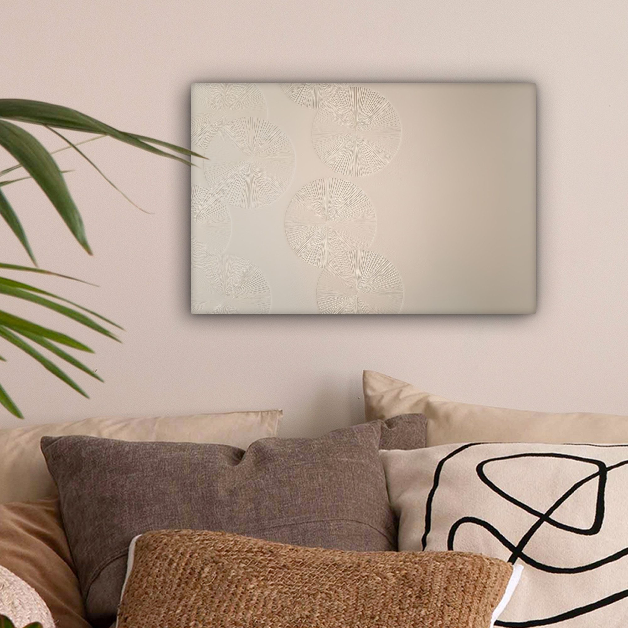 OneMillionCanvasses® Leinwandbild Japandi - Beige - Modern, Fotodruck (1 St günstig online kaufen