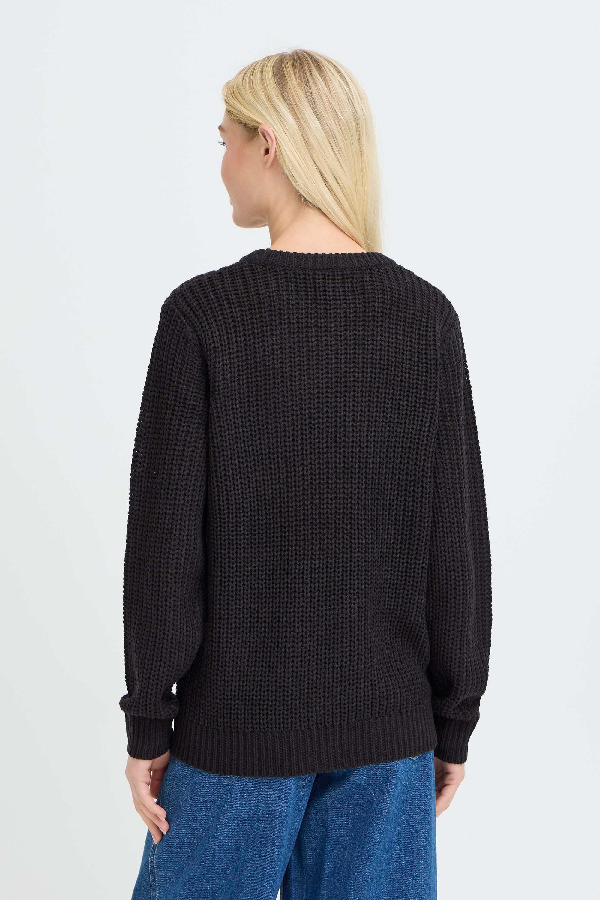 OXMO Strickpullover OXEdna Moderner Pullover mit Aufdruck
