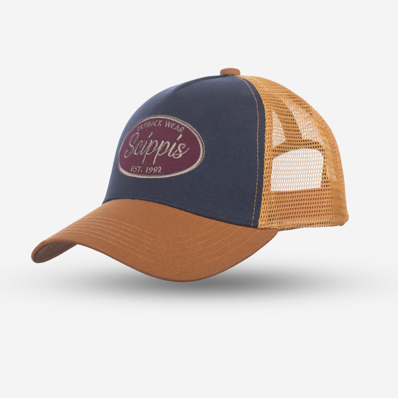 Scippis Snapback Cap SCIPPIS Rokewood Cap Snapback aus Baumwollmix, leicht, Farbe tan-navy