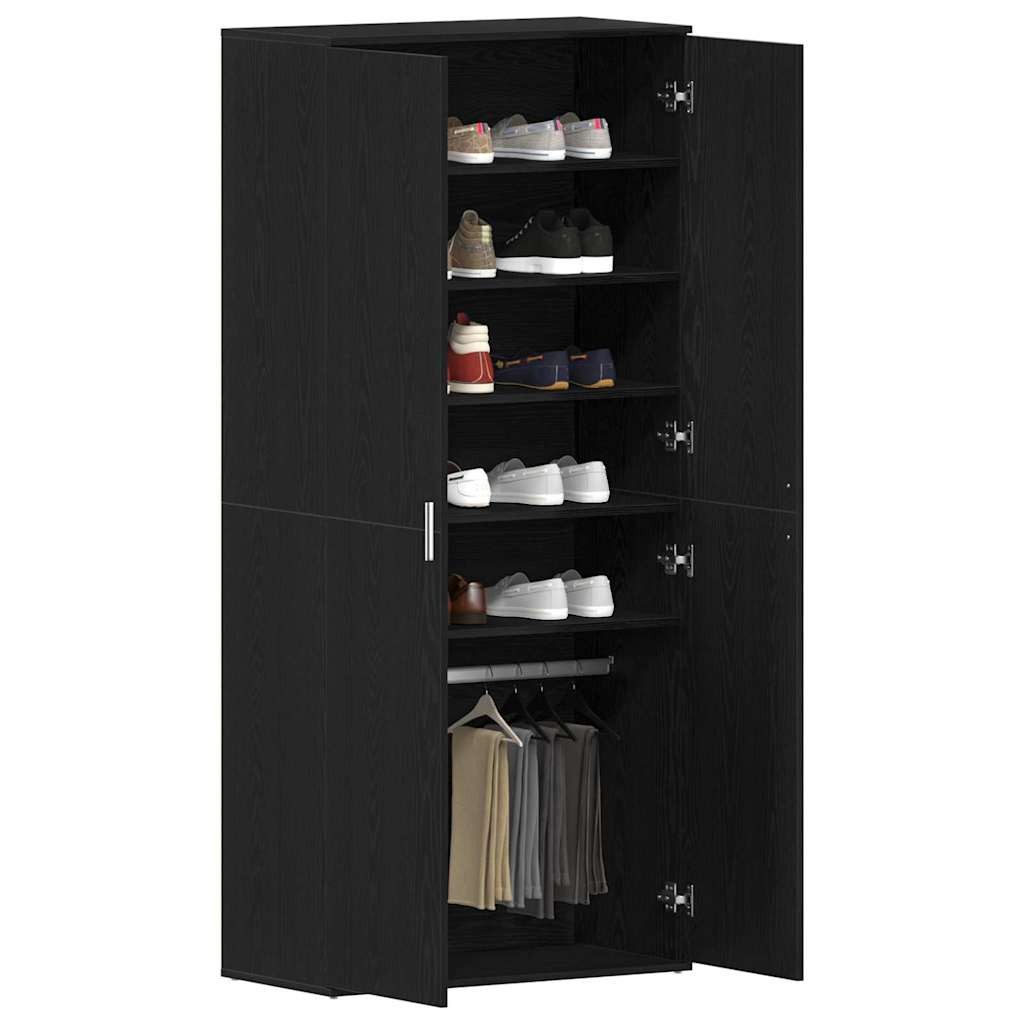 vidaXL Schuhregal Schuhschrank mit Tür Schwarz günstig online kaufen