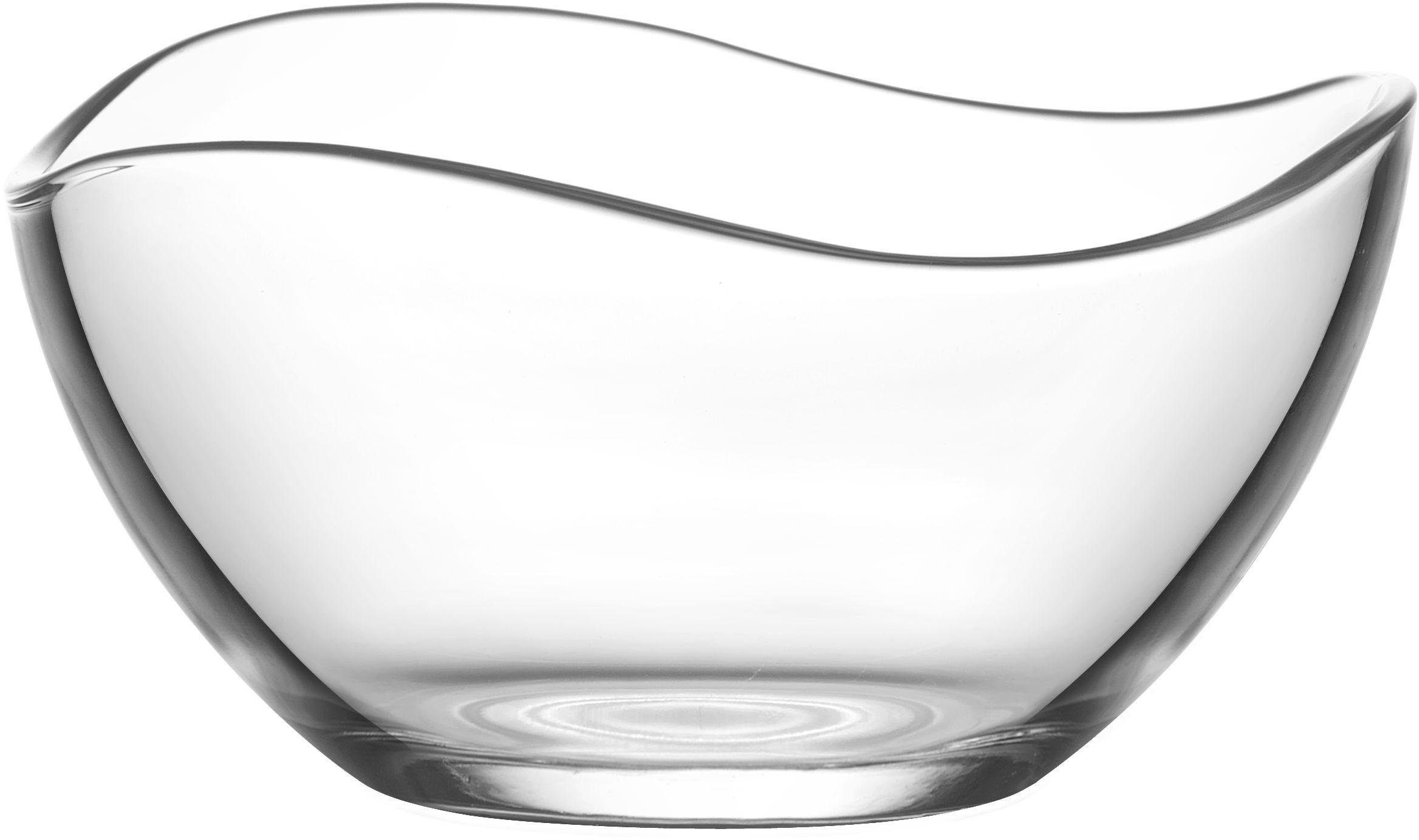 van Well Schüssel Malaga, Glas, (Set, 5-tlg), mit wellenförmigen Rand