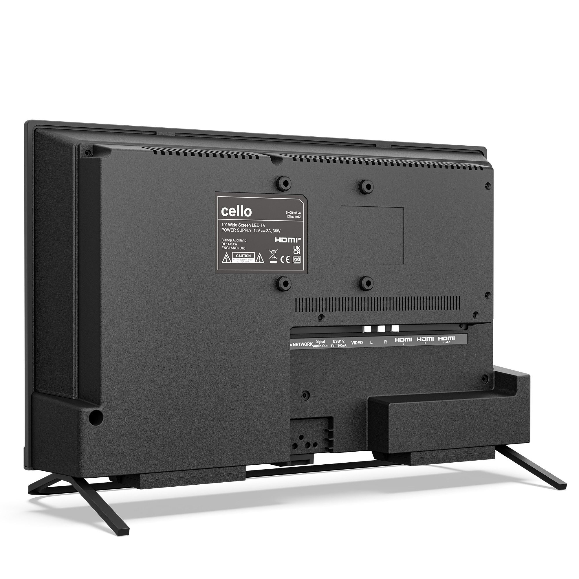 Cello CTrav-19TZ LED-Fernseher (48,26 cm/19 Zoll, HD, WLAN, Smart-TV, Smart Tizen OS powered by Samsung, Pitch Perfect Sound™, Triple Tuner)