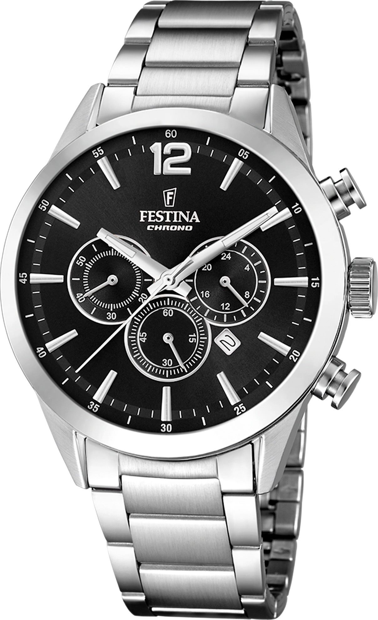 Quarzuhr Festina Herrenuhr Edelstahl silber