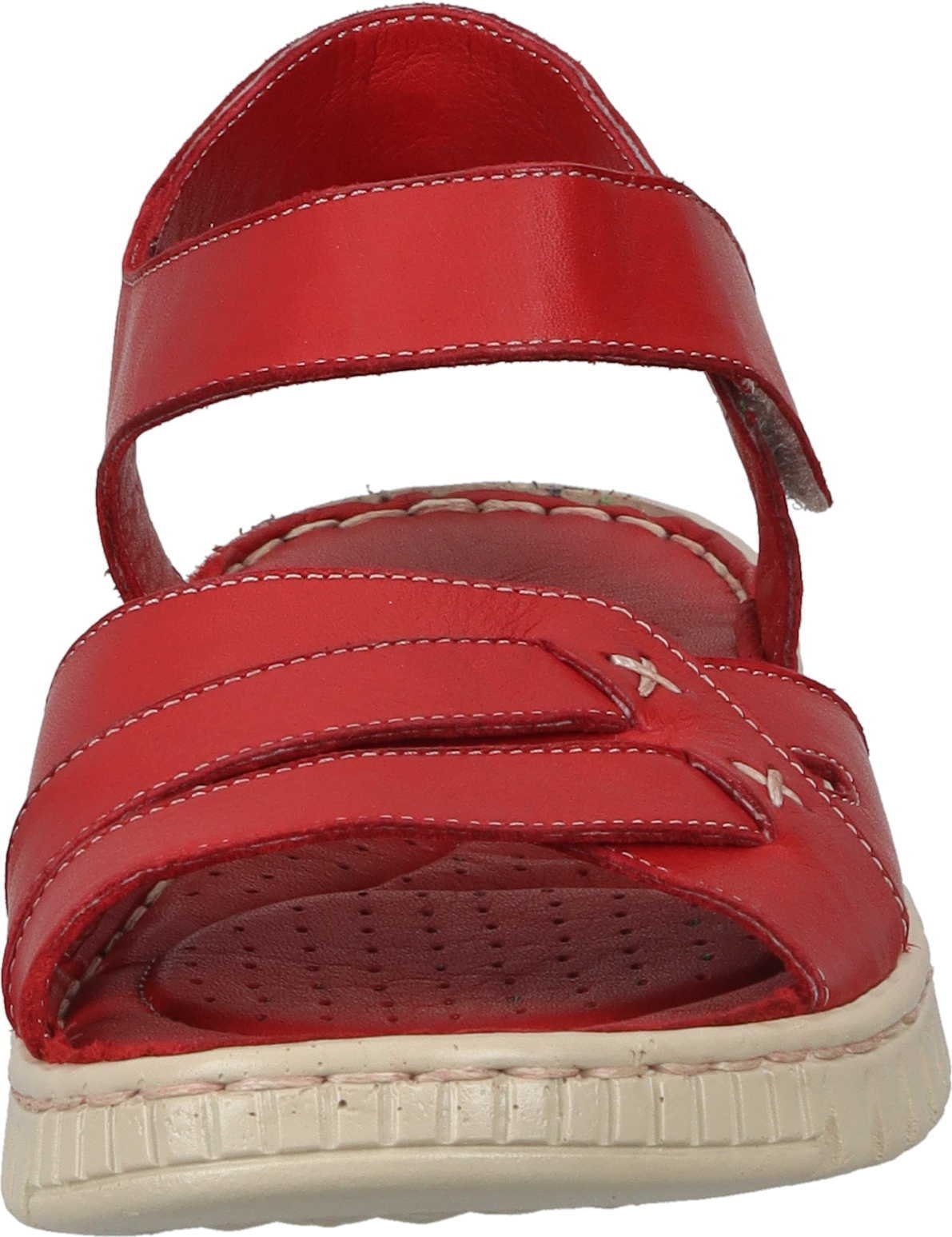 Sandalette rot aus Sandaletten Manitu Leder echtem