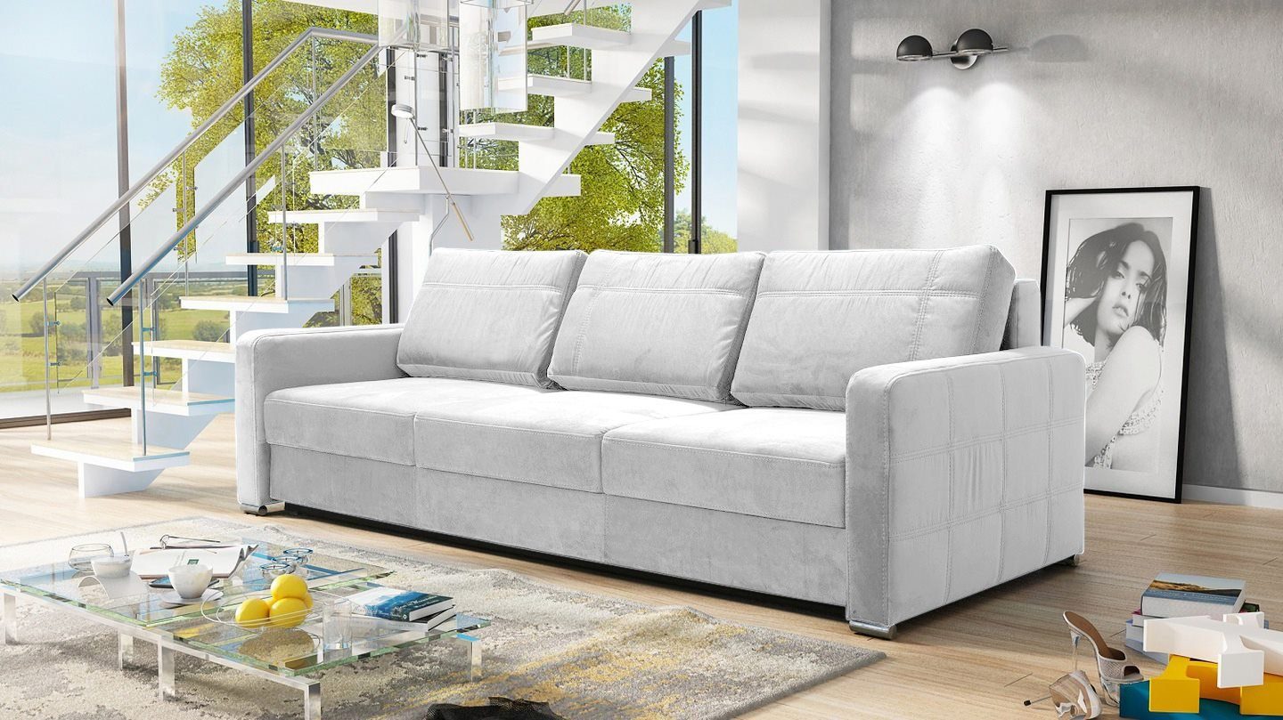 JVmoebel Sofa Schlafsofa Sofas Klapp Textil Couch Bett Sofa Kasten Couchen Polster, Made in Europa