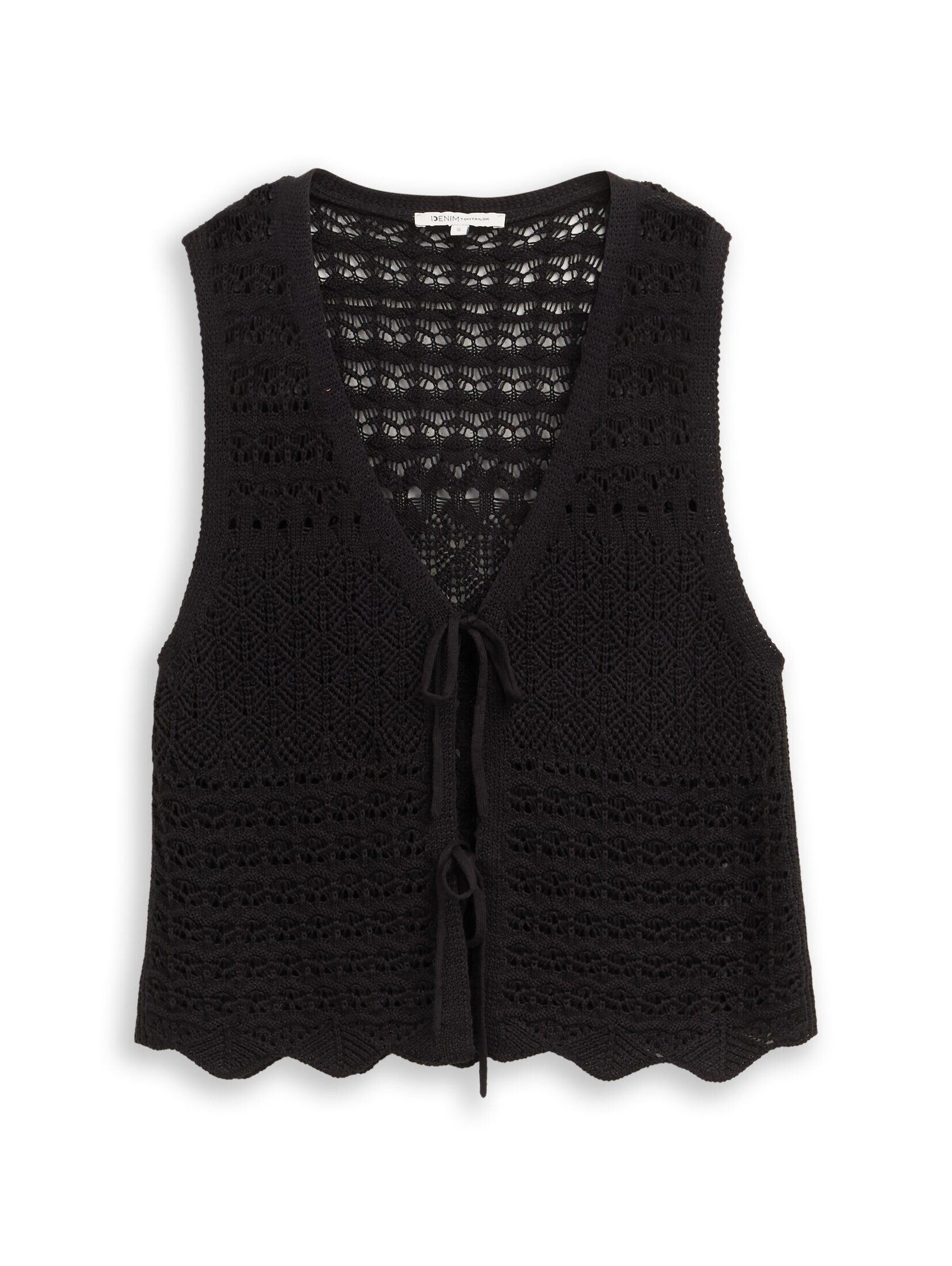 TOM TAILOR Denim Cardigan Pullover & Strickjacken Strickwesten mit Lochmuster