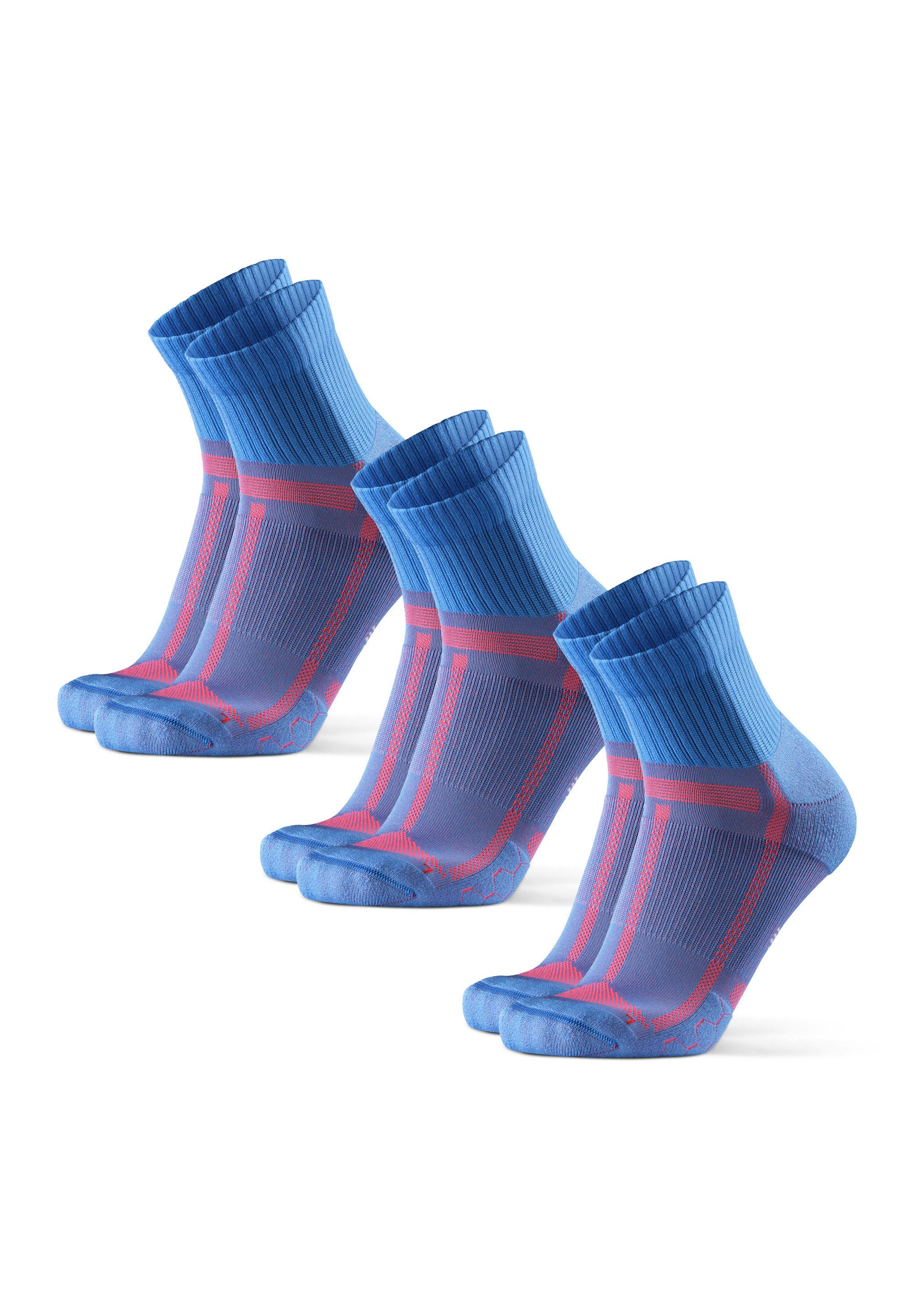 DANISH ENDURANCE Basicsocken Long Distance (3-Paar) rutschfeste Sportsocken, Ideal für Läufer, Anti-Blasen