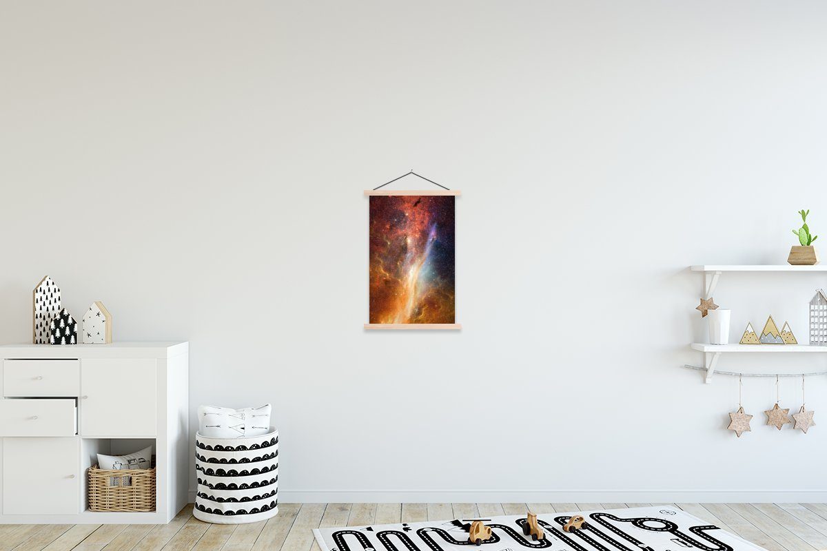 MuchoWow Poster Raum - Licht - Sterne, (1 St), Posterleiste, Textilposter für Wohnzimmer, Bilderleiste, Magnetisch