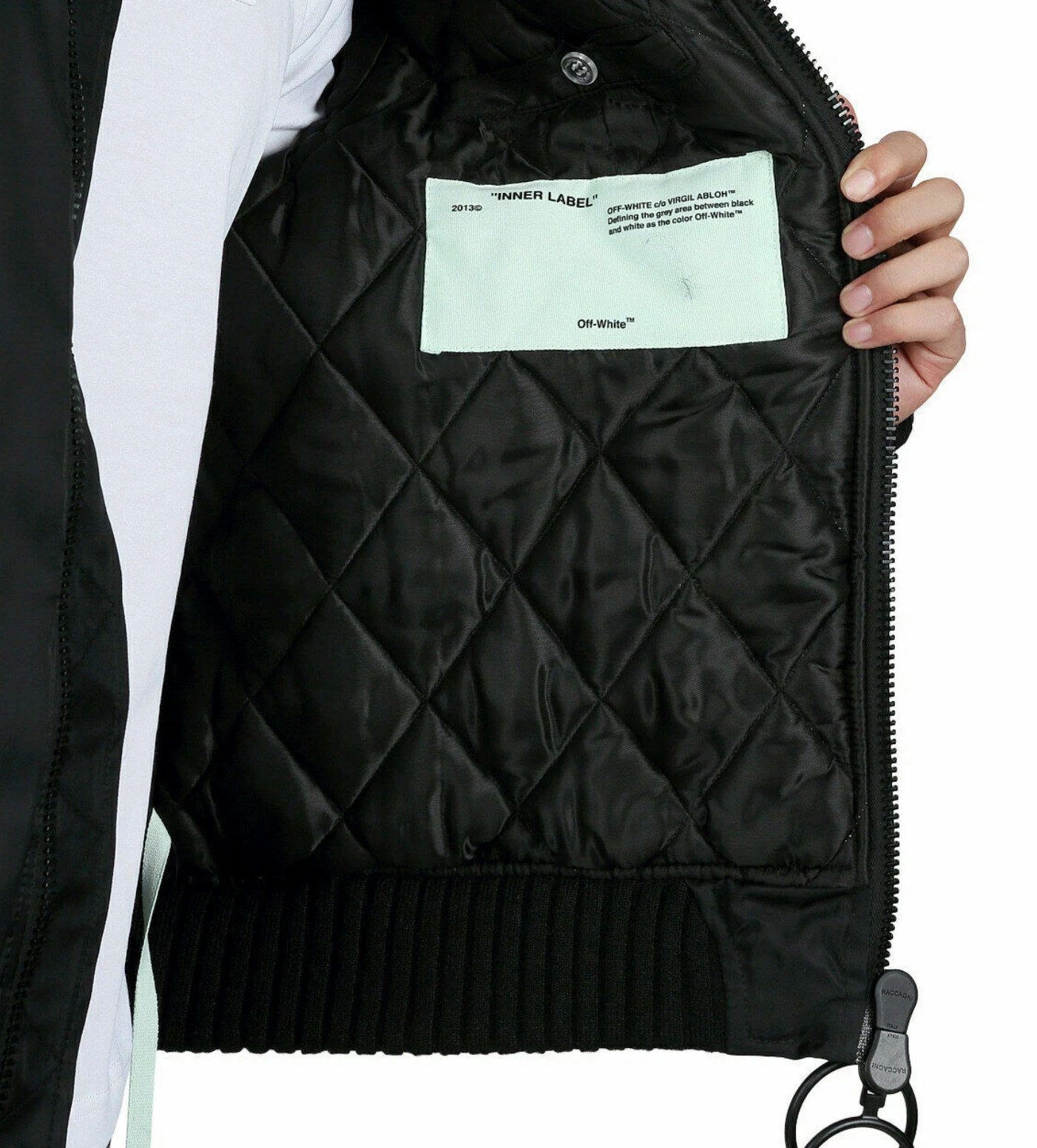OFF-WHITE Bomberjacke Checker College Blouson Bomber College Jacke Hochwertige italienische Fertigung mit Liebe zum Detail