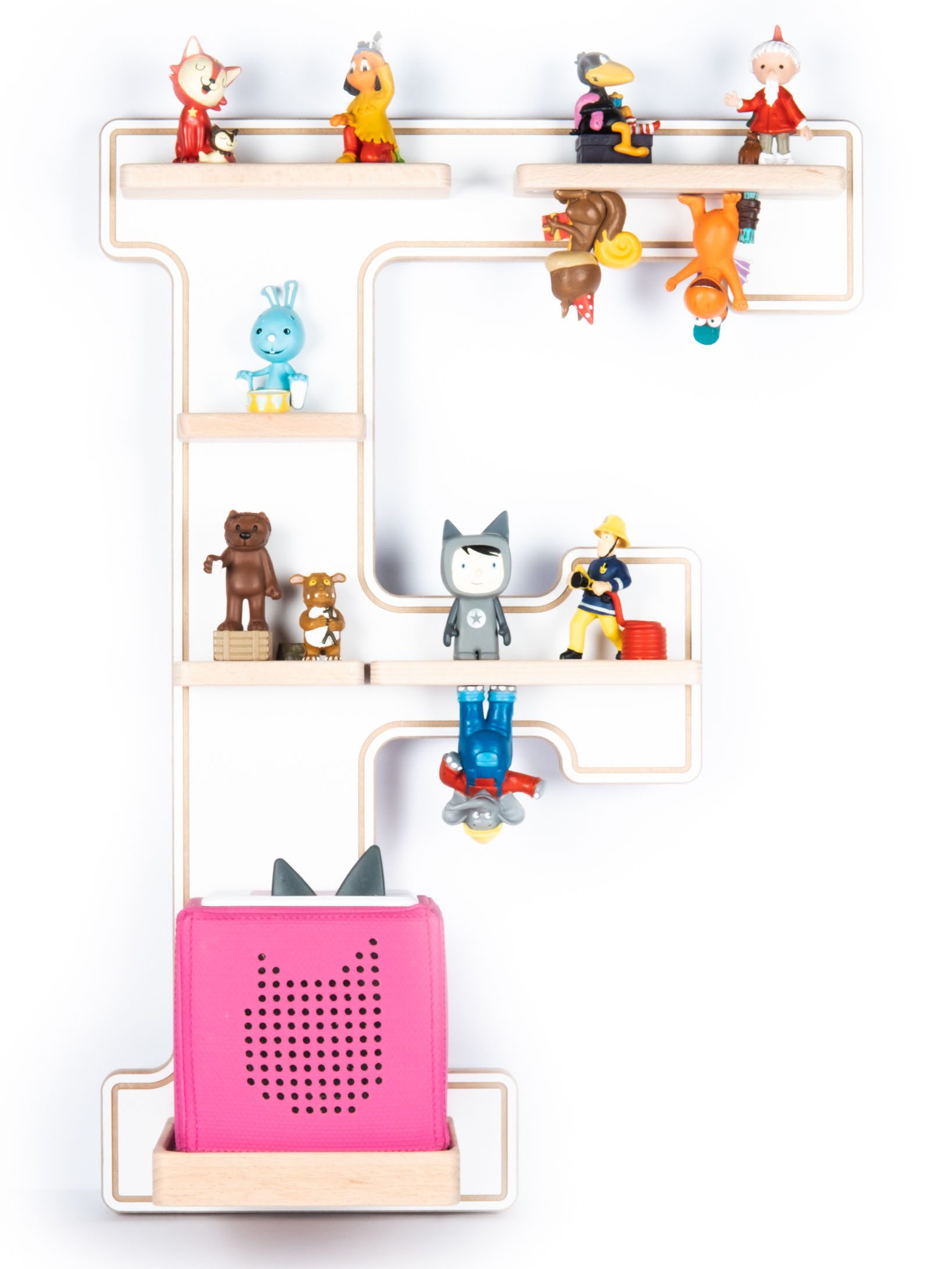 Boarti Wandregal Holz Regal Buchstabe F für Toniebox Tonies Figuren günstig online kaufen