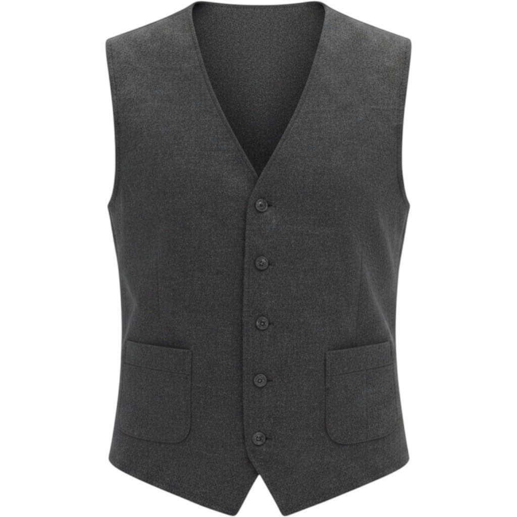 KİP Jeansjacke Klassische Weste in Hard Coal Slim Fit mit Schmetterlingskragen