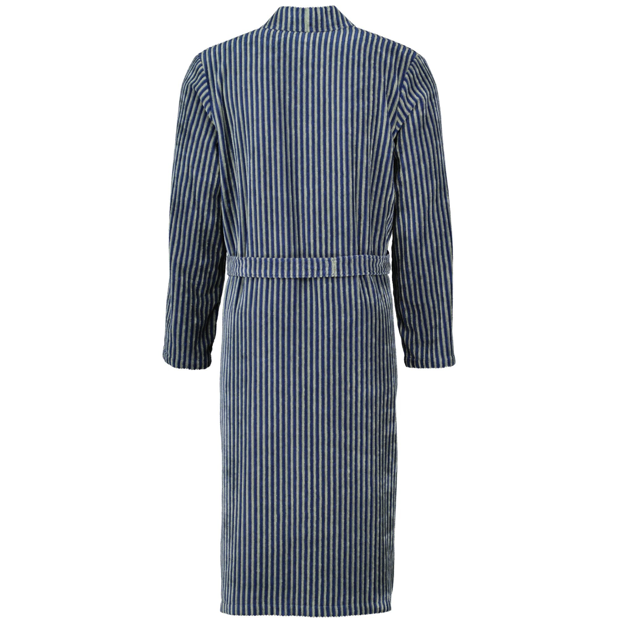 Cawö Herrenbademantel Streifen 4854 Kimono Velours, Kimono, 100% Baumwolle