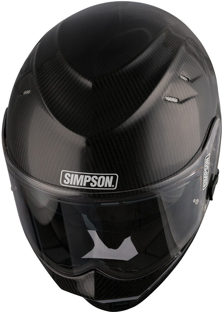Simpson Motorradhelm Venom Carbon 06 Helm, vorbereitet für Kommunikationssystem,integriertes Sonnenvisier