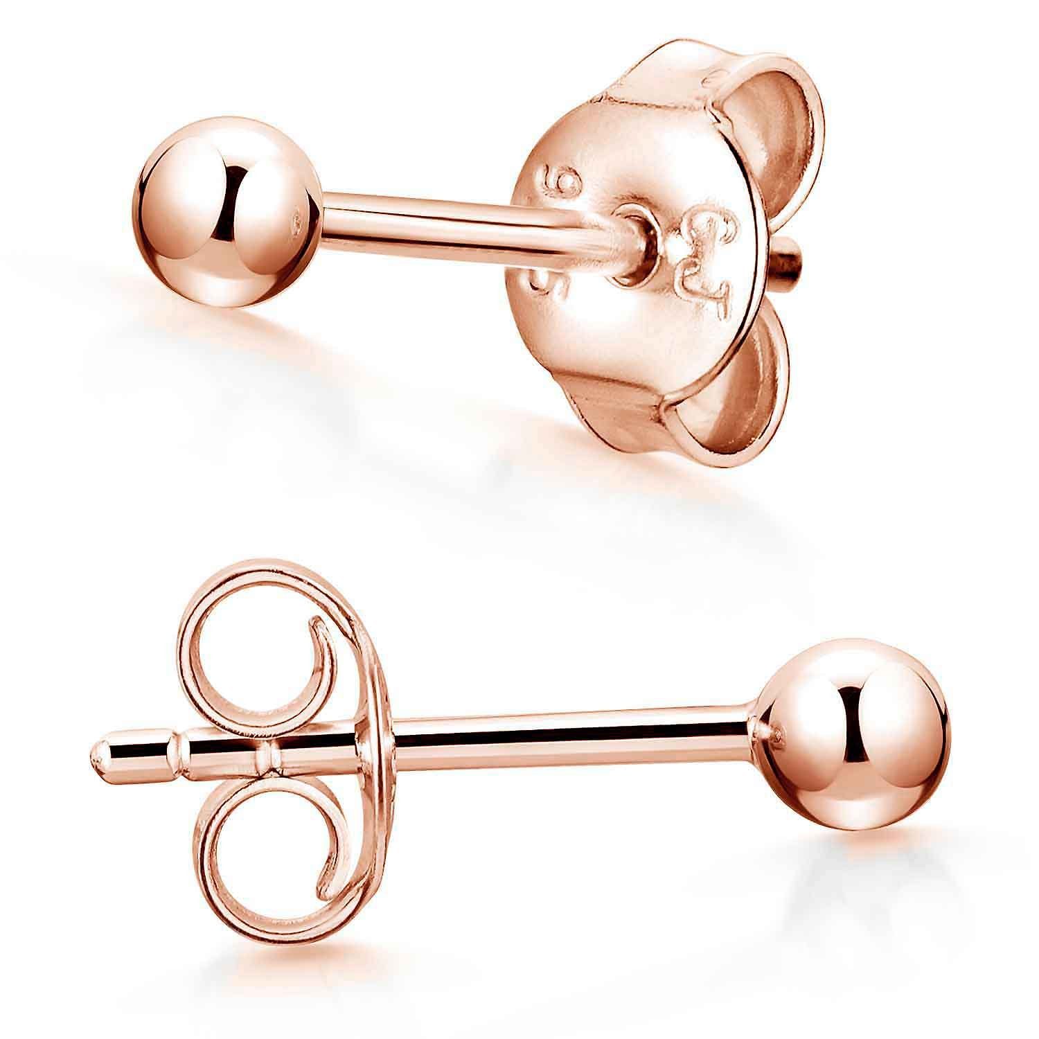 Materia Paar Ohrstecker Kugel Basic Rosegold günstig online kaufen