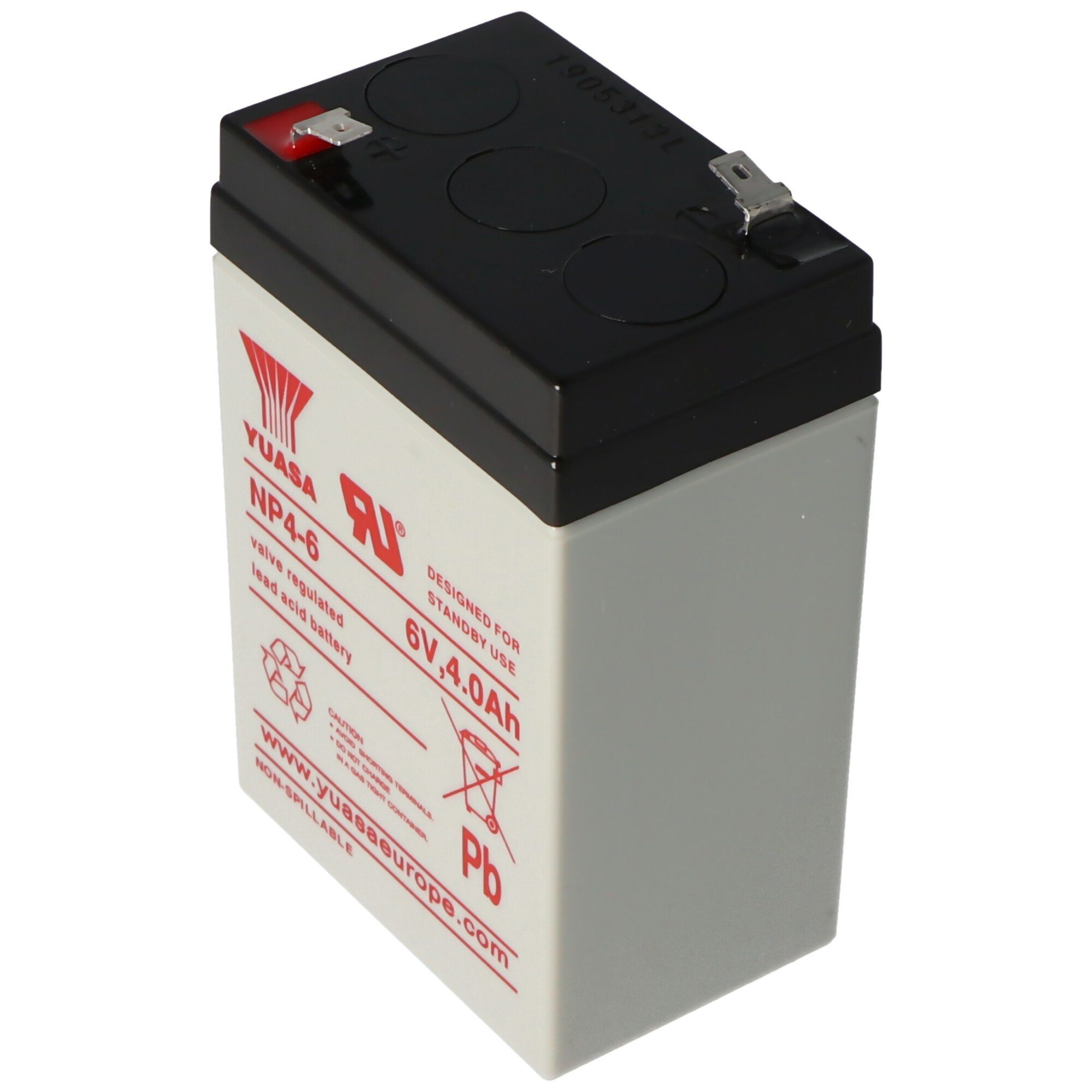 Yuasa Yuasa NP4-6 Akku Blei PB 6 Volt 4Ah Faston 4,8mm Akku 4000 mAh (6,0 V)