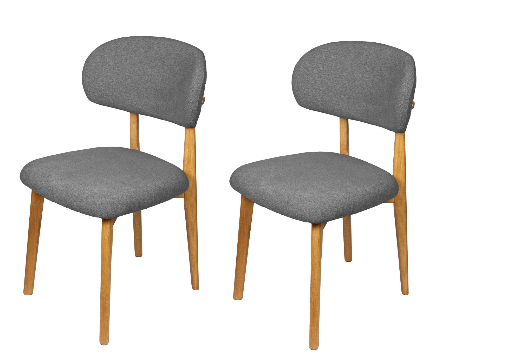 Home affaire Esszimmerstuhl Nomo Polsterstuhl, Küchenstuhl, 4-Fußstuhl (2 St), Chenille, Massivholzbeine, Retro