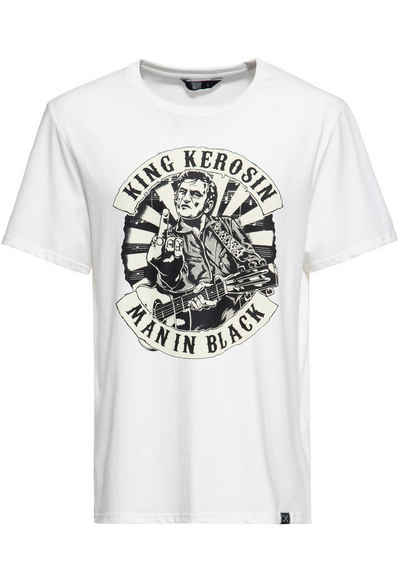 KingKerosin Print-Shirt MAN IN BLACK (1-tlg) Artwork Print