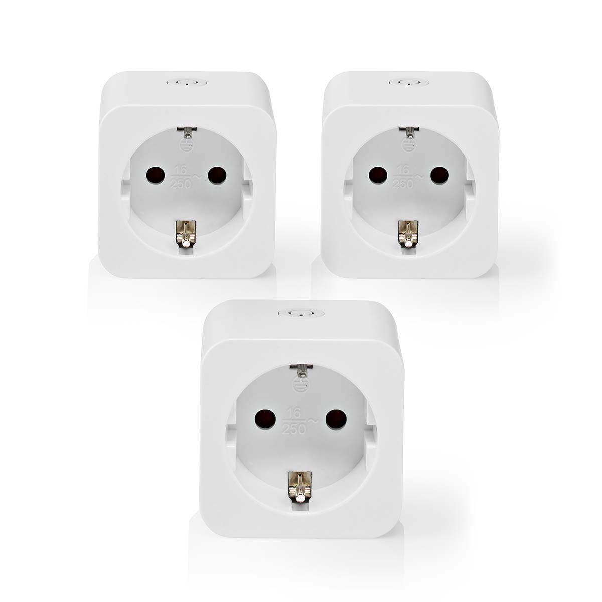 Nedis Energiekostenmessgerät WIFIP121FWT3, 3-tlg., WLAN-Steuerung, Energie-Monitoring, Zeitpläne für smartere Nutzung