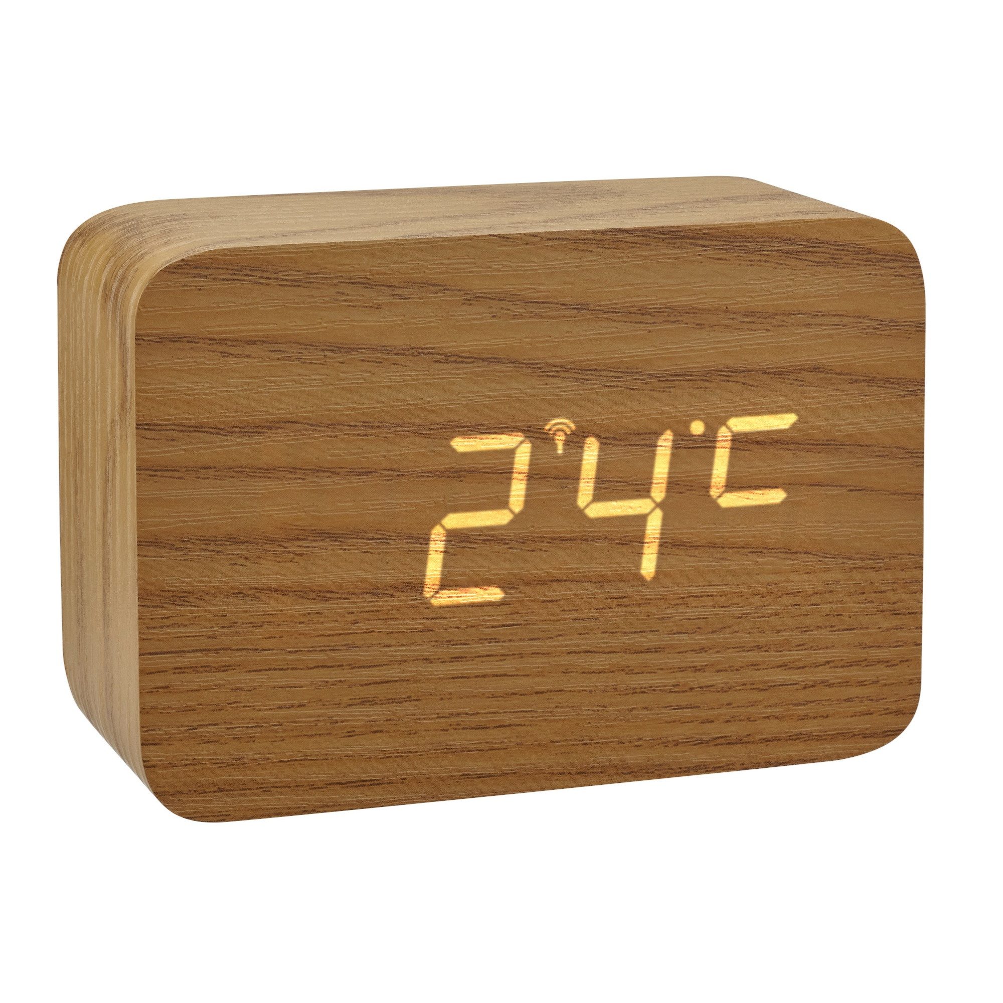 TFA Dostmann Funkwecker Design Funk-Wecker in Holz-Optik Clocco TFA 60.2549 – Bild 5 von 5