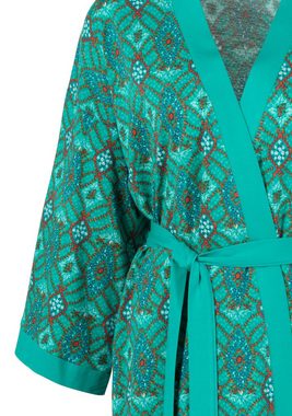 s.Oliver Kimono, Kurzform, Baumwoll-Mix, Gürtel, mit Ornamentdruck zum Binden
