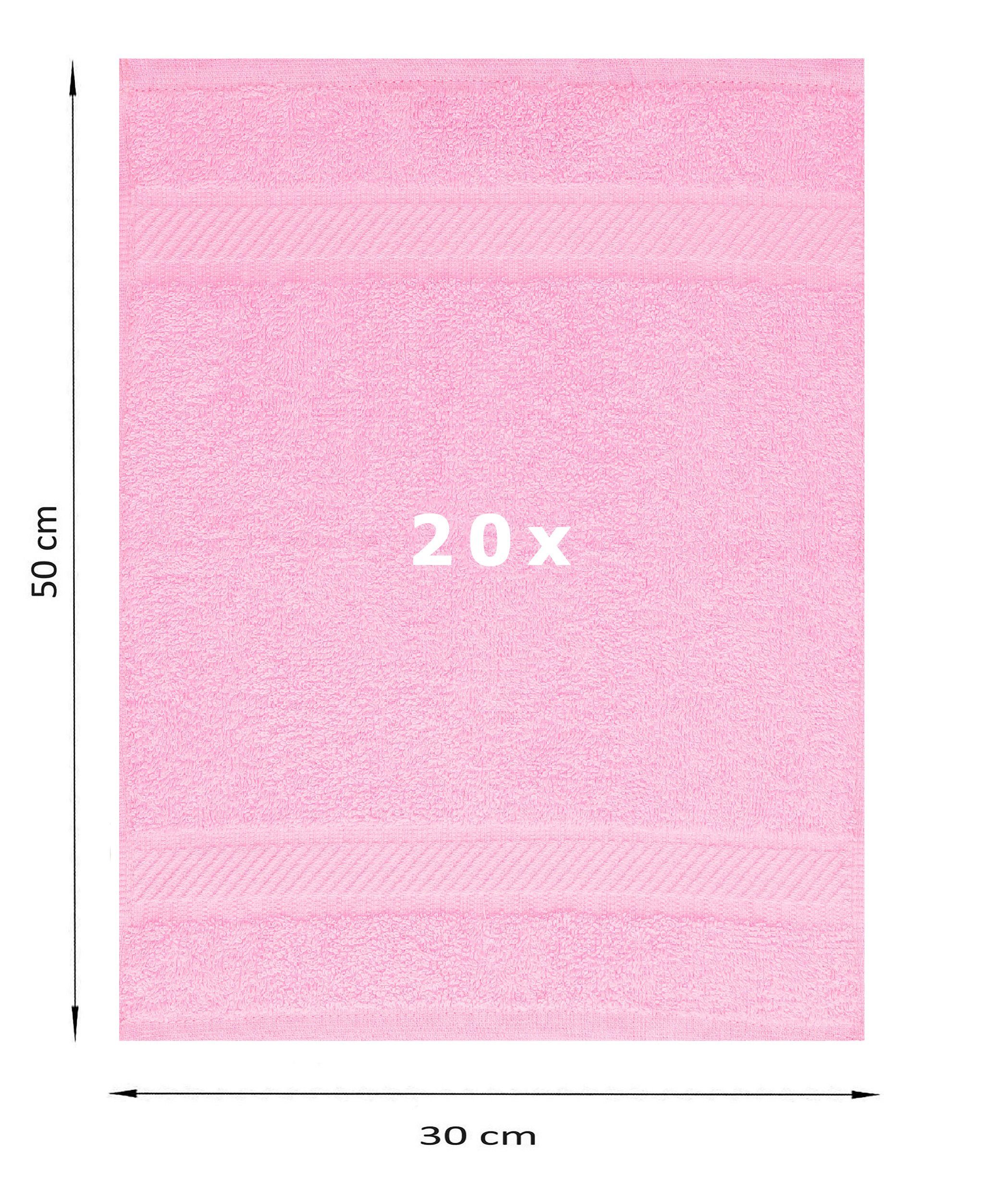 Gästehandtücher Größe (20-St) 20 30x50 rosé, Farbe Betz PALERMO Baumwolle 100% cm Stück