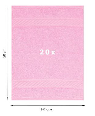 Betz Gästehandtücher 20 Stück PALERMO Größe 30x50 cm Farbe rosé, 100% Baumwolle (20-St)
