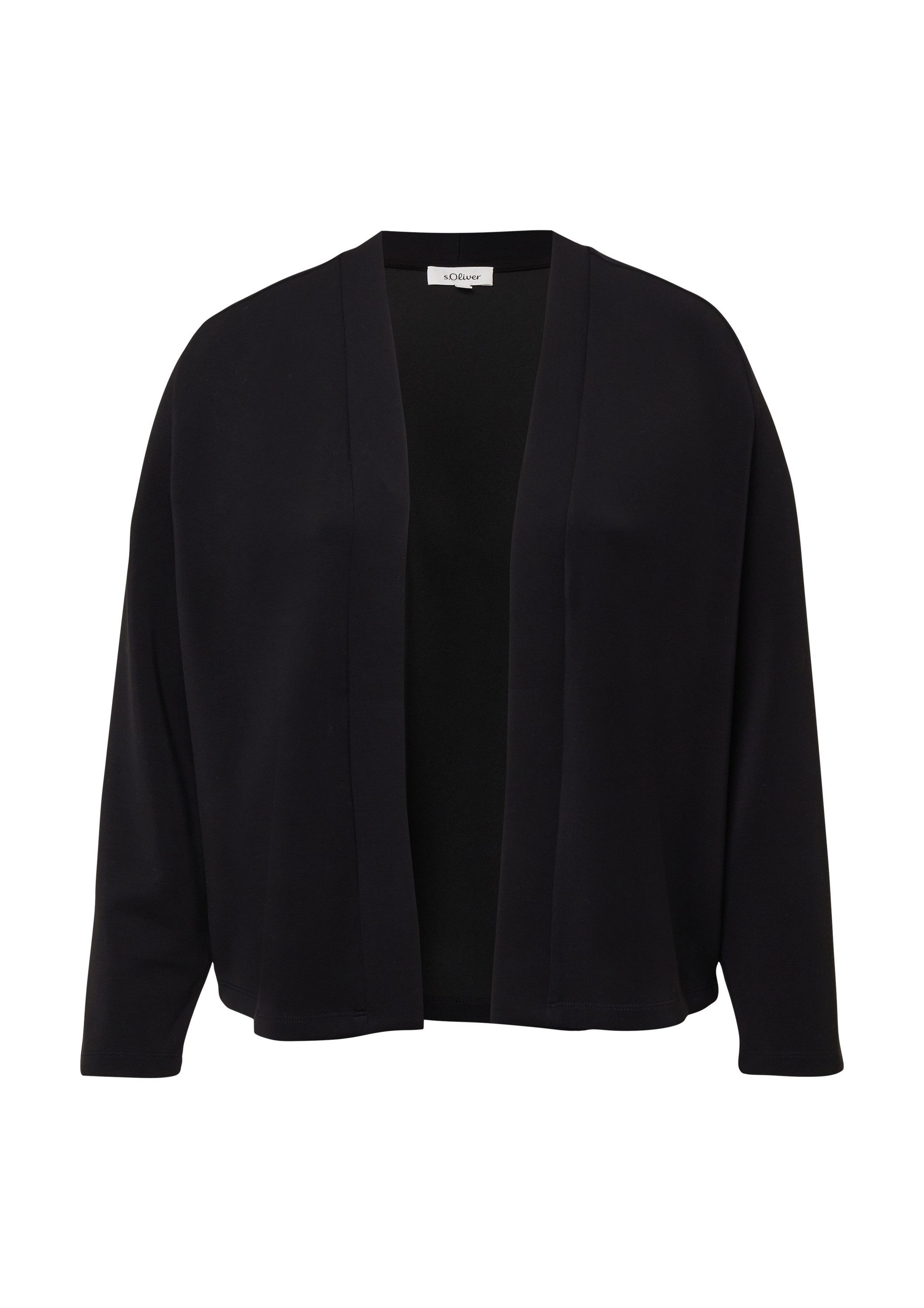 s.Oliver Sweatjacke Sweatshirt Jacke Scuba-Jacke im Relaxed Fit