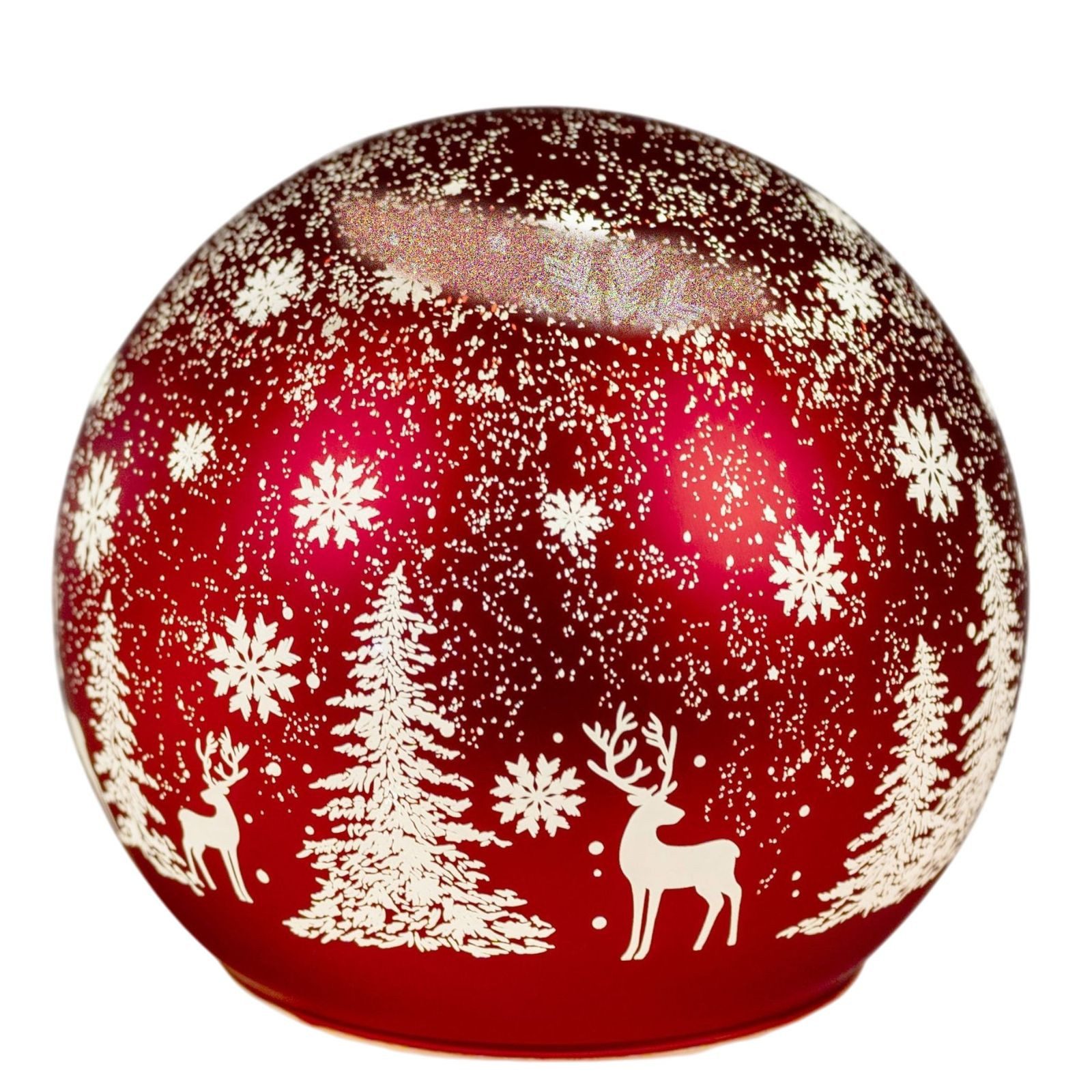 formano LED Dekolicht LED Deko Kugel Weihnachten 12cm Sternschnuppe Timer 6/18h Winterdeko, LED fest integriert