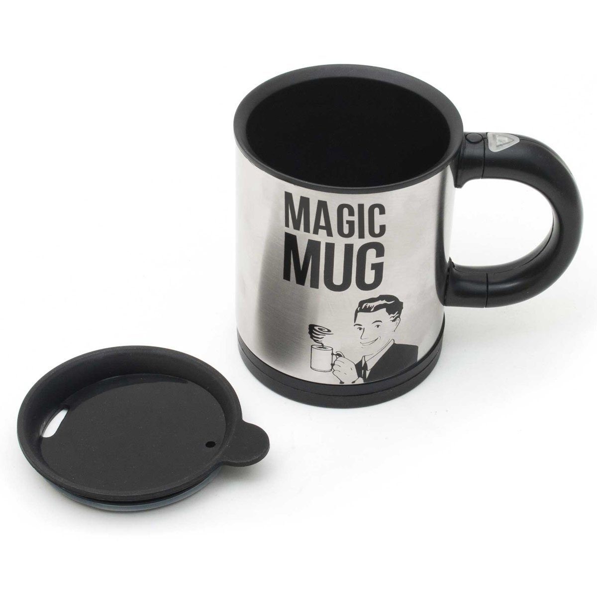 Goods+Gadgets Tasse Magic Mug Becher, Edelstahl, Selbstrührende Kaffeetasse