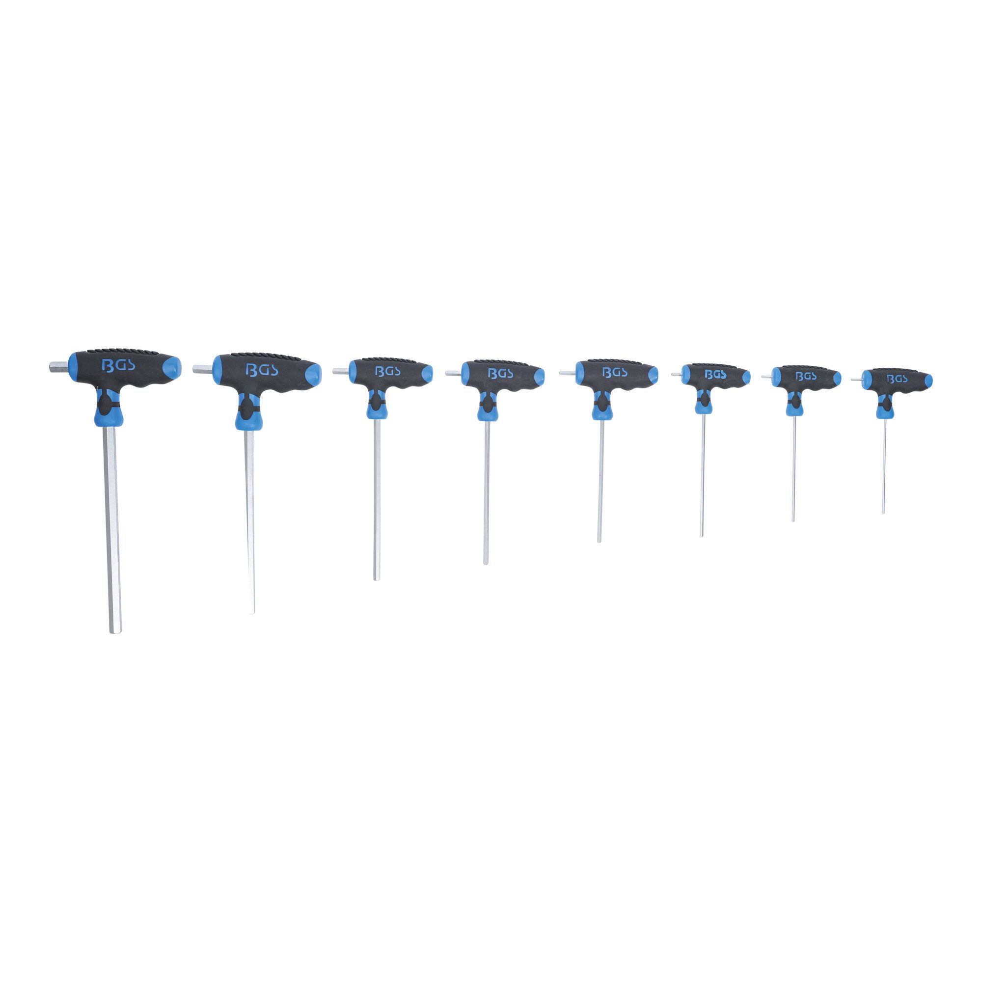 BGS technic Schraubendreher BGS T-Griff-Schlüssel-Satz Innensechskant 2 - 10 mm 8 teilig