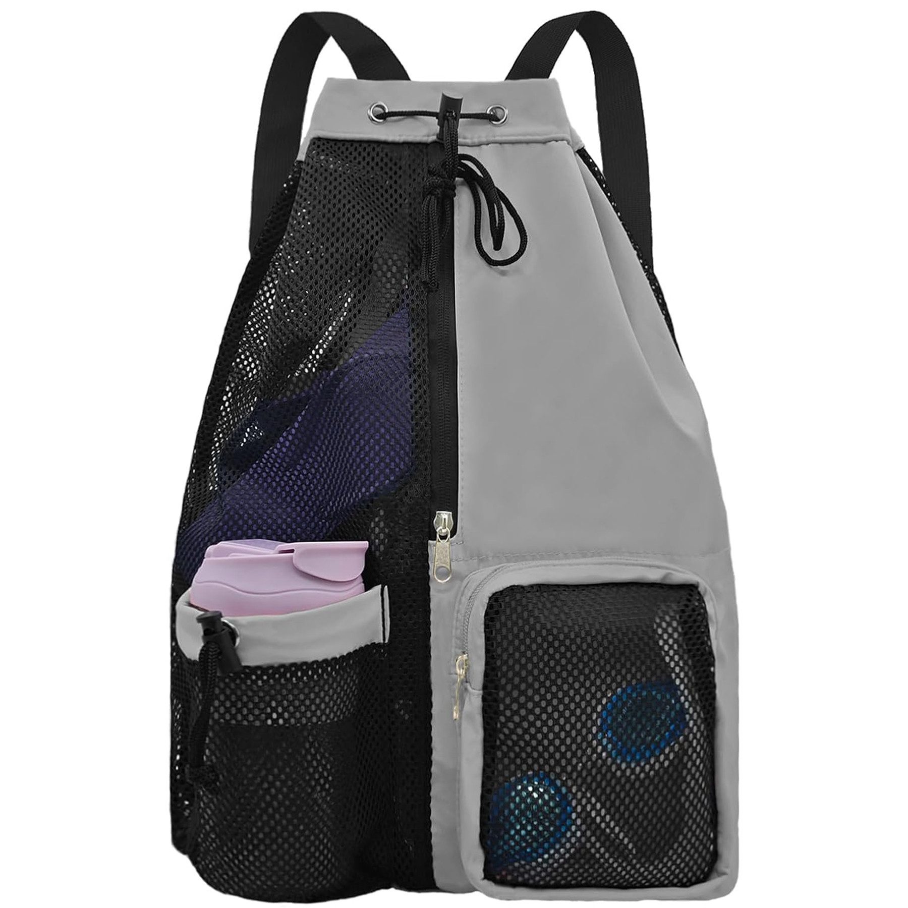 Mutig Strandtasche Turnbeutel mit Kordelzug, Mesh Schwimmbeutel wasserdicht günstig online kaufen