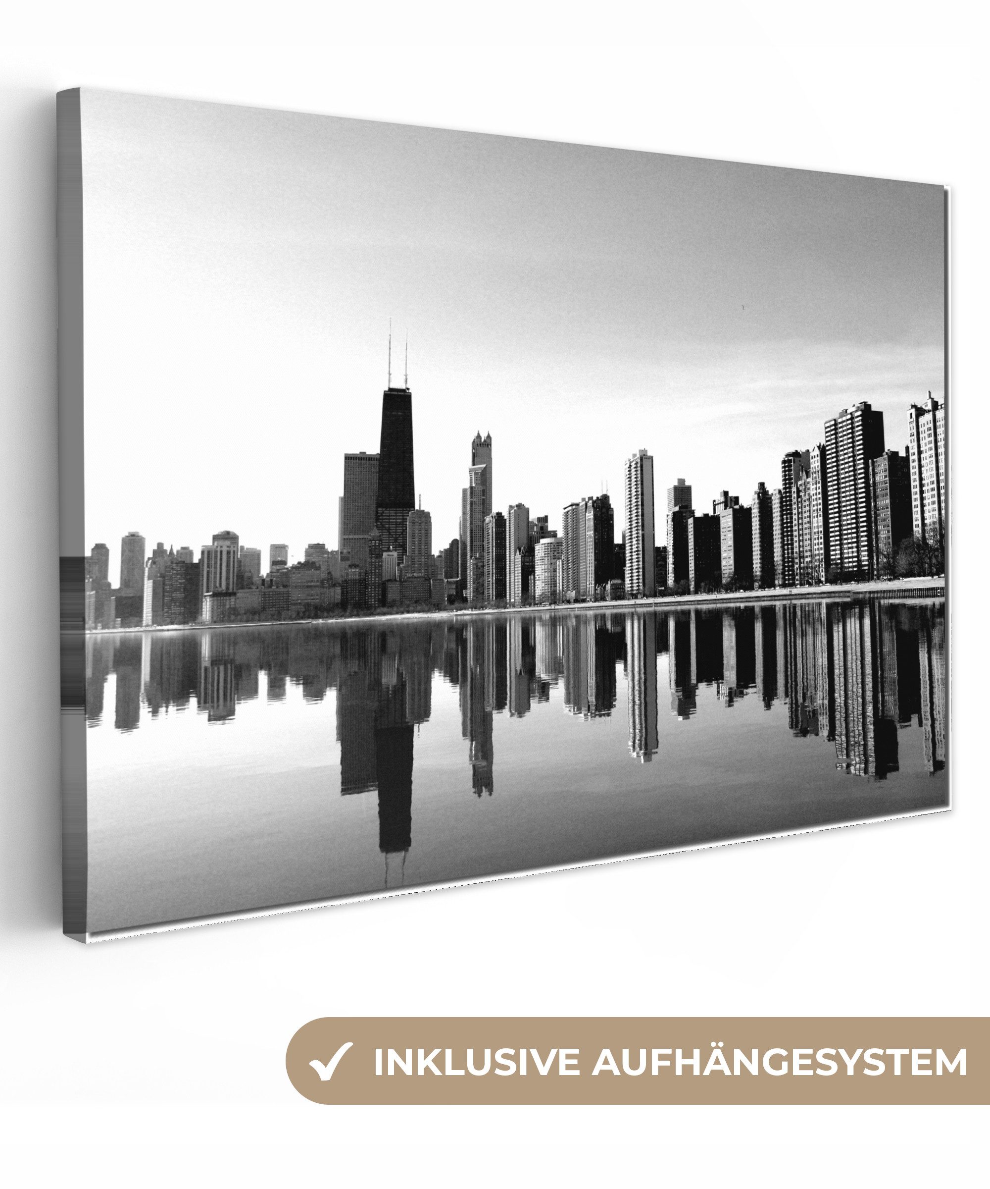 OneMillionCanvasses® Leinwandbild Skyline von Chicago - günstig online kaufen