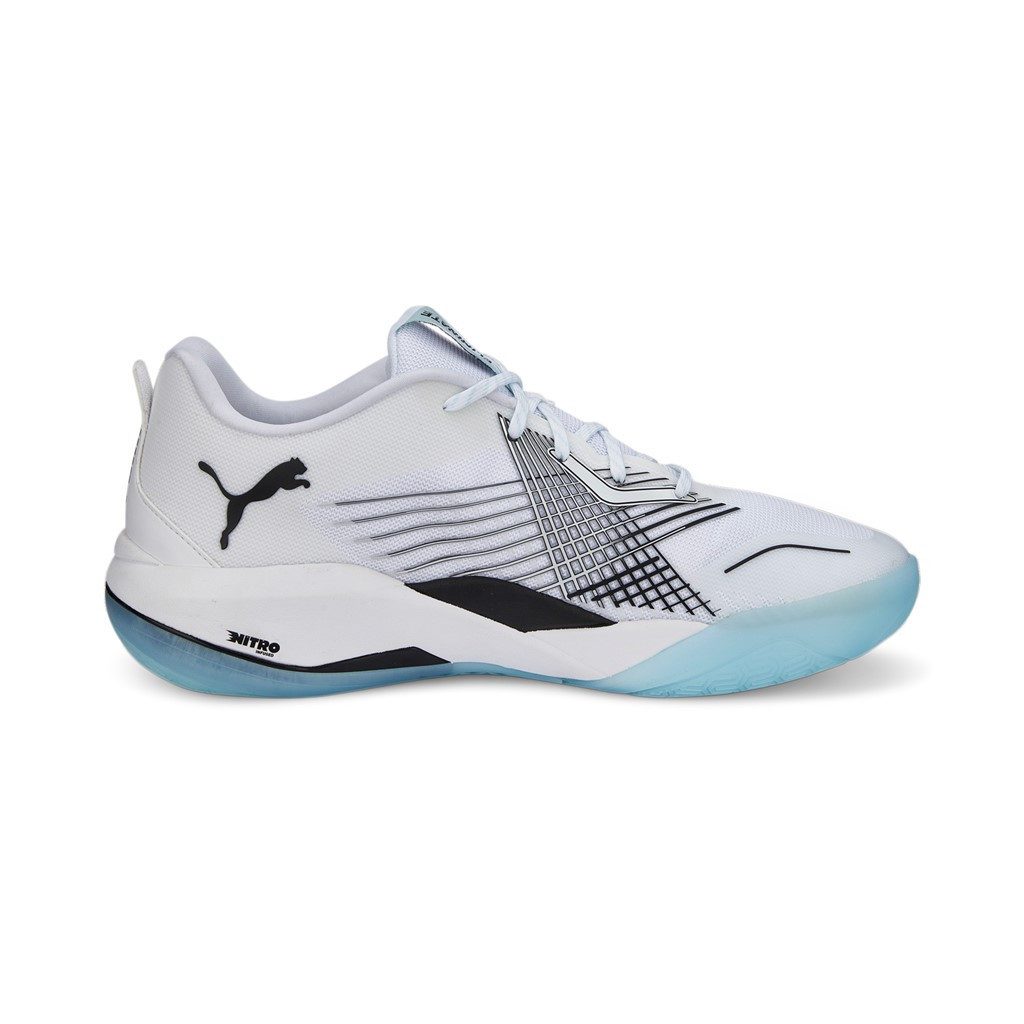 PUMA Hallen-Indoorschuhe Eliminate Power Nitro II weiss/schwarz Herren Badmintonschuh