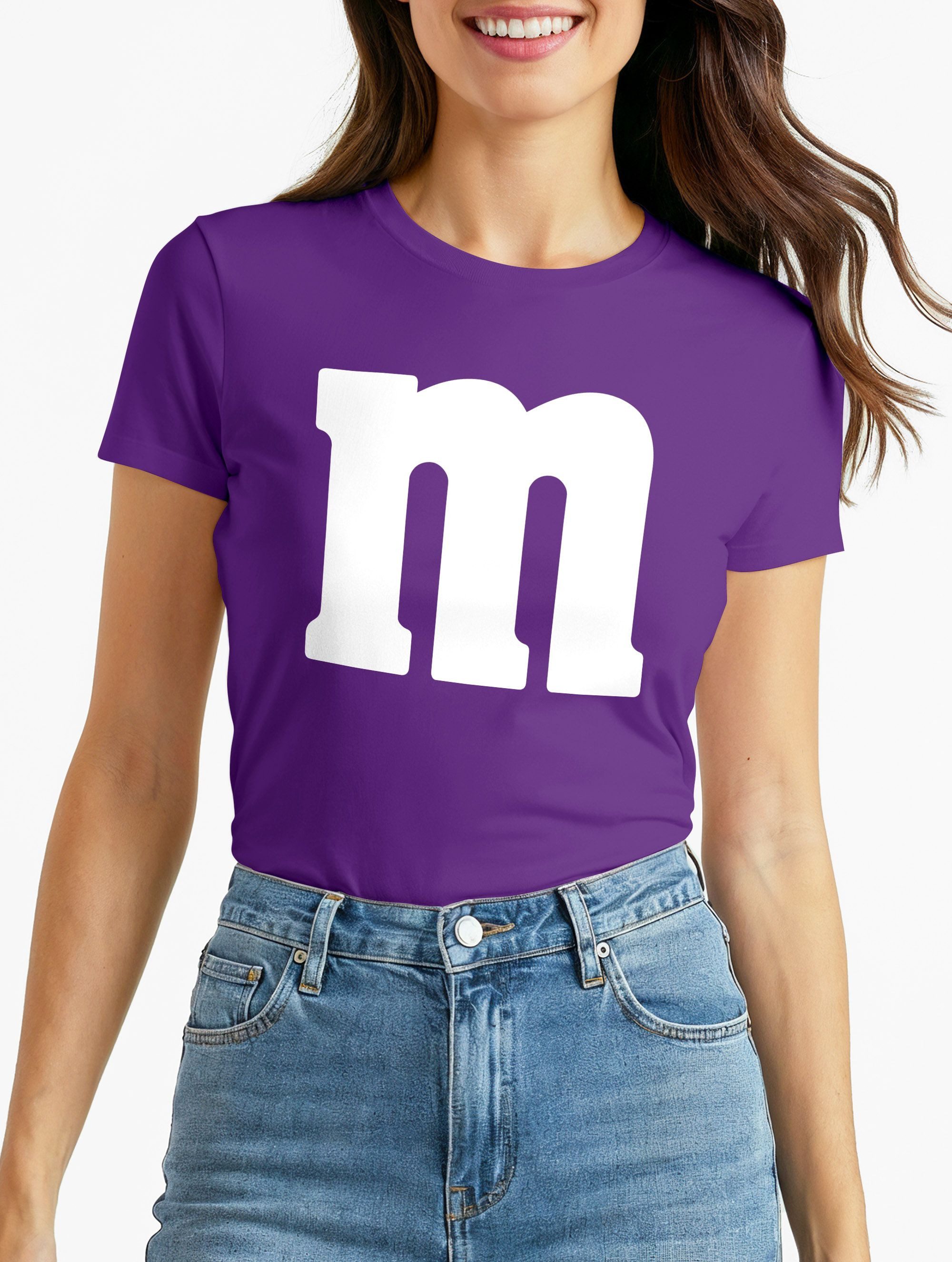 MoonWorks Print-Shirt Damen T-Shirt Gruppen-Kostüm M Aufdruck Kostüm Idee F günstig online kaufen