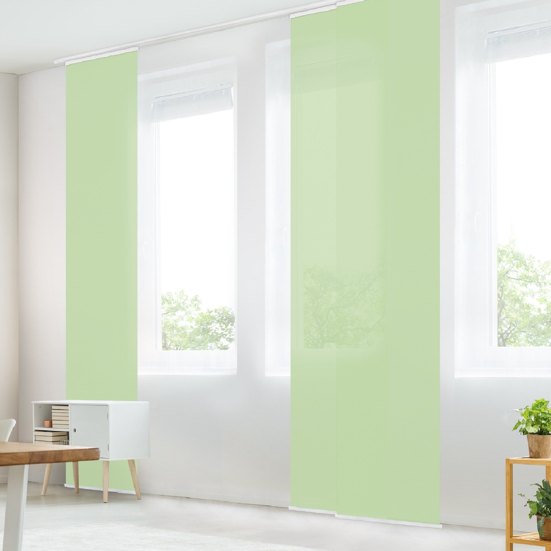 Bilderdepot24 Schiebegardine modern Flächenvorhang blickdicht Mint, günstig online kaufen