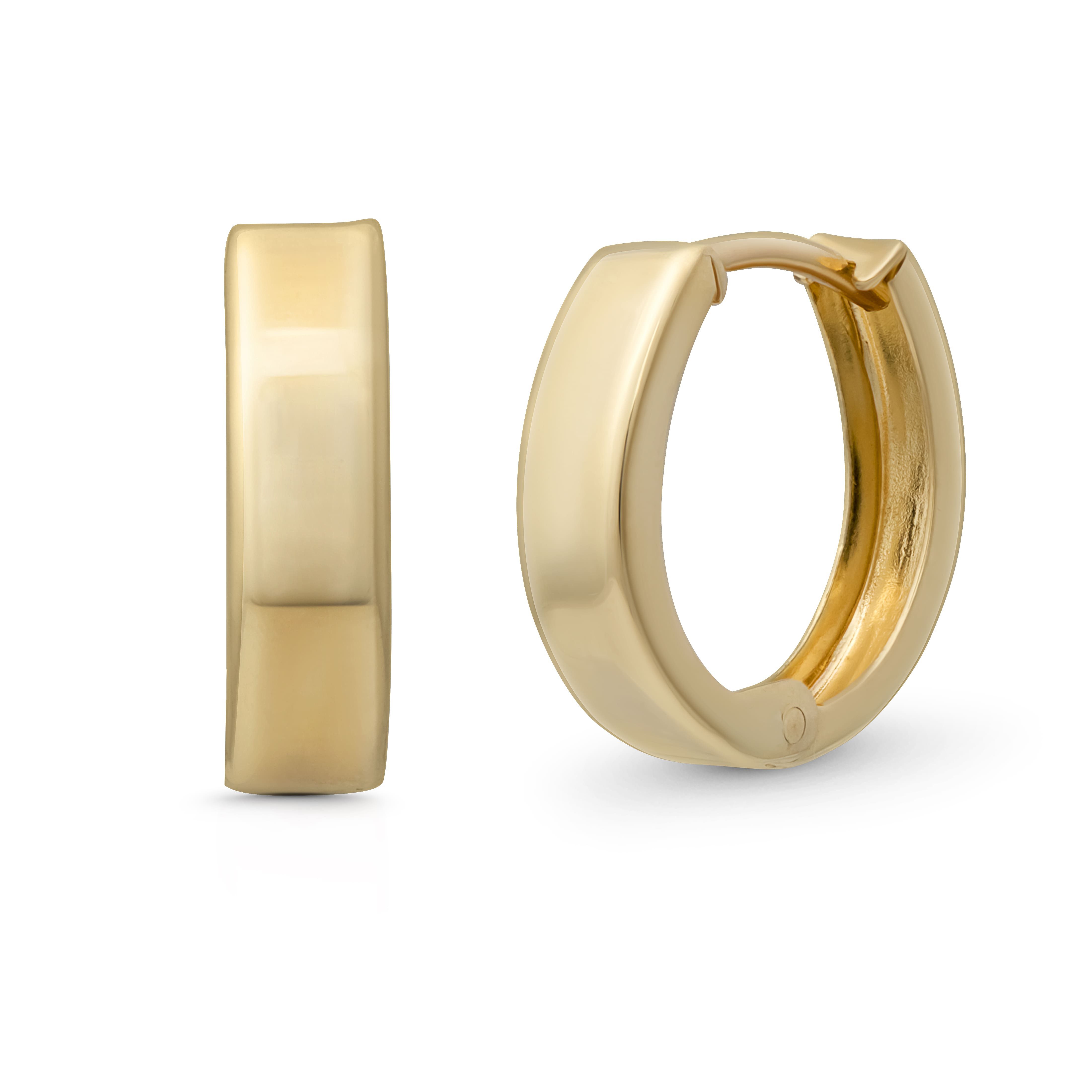 Suzan Gold Creolen-Set 375er Gold Huggies – Sleek Creolen für Damen, elegan günstig online kaufen