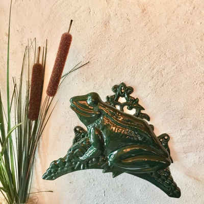 Antikas Schlauchhalter edel- mit Frosch in stilvollem Grün - Schlauch Schlauchhalterung