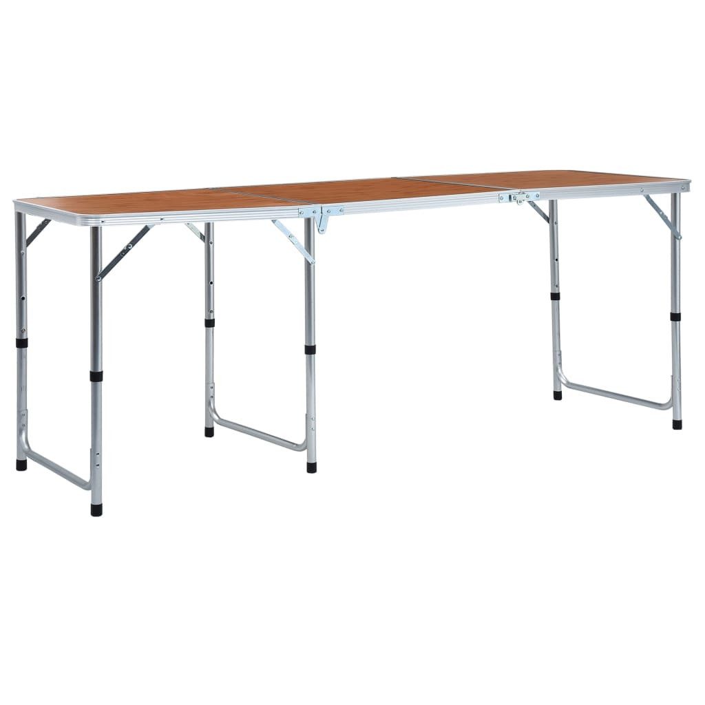 Campingstuhl Klappbarer Campingtisch Aluminium 180 x 60 cm