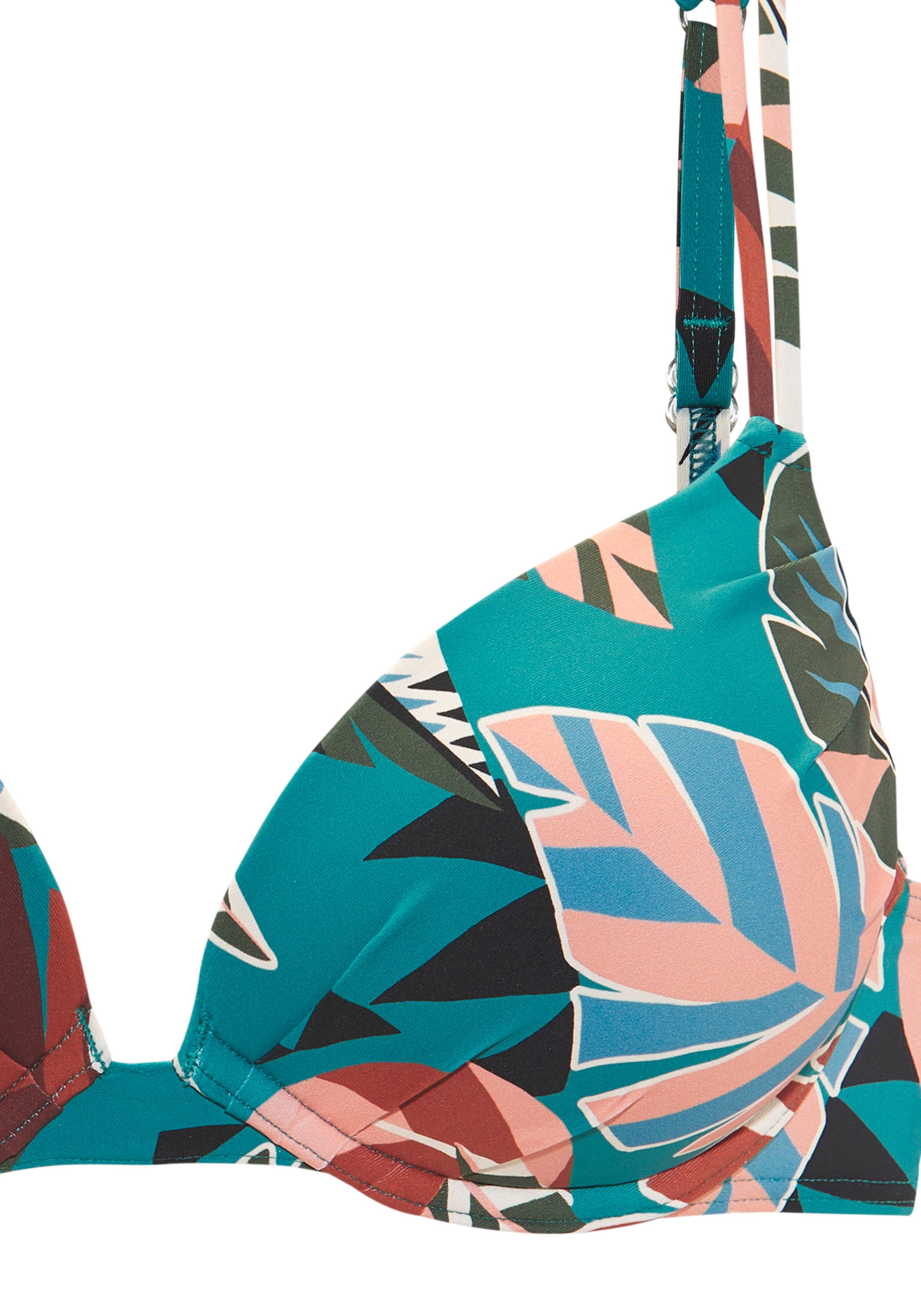 Buffalo Push-Up-Bikini-Top Moana, mit modernem Allover-Print