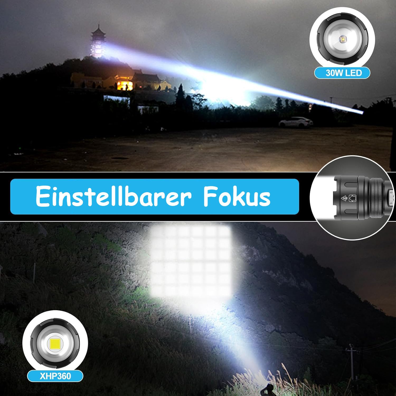 SinLaw LED Taschenlampe Multifunktionale LED-Taschenlampe, Taschenlampe mit günstig online kaufen