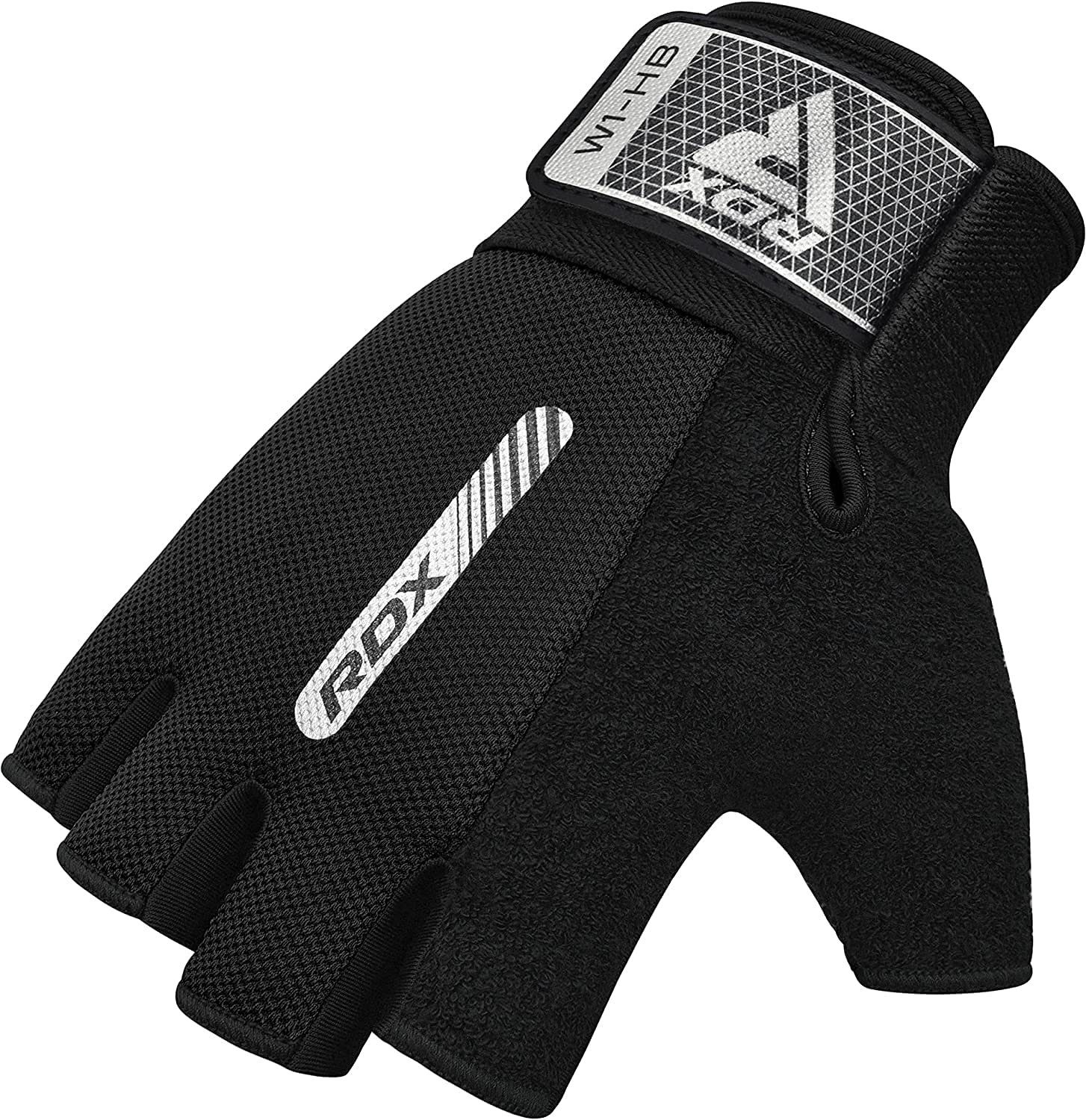 Frauen Männer RDX Fitness Anti-Rutsch Handschuhe RDX Trainingshandschuhe BLACK Workout Handschuhe