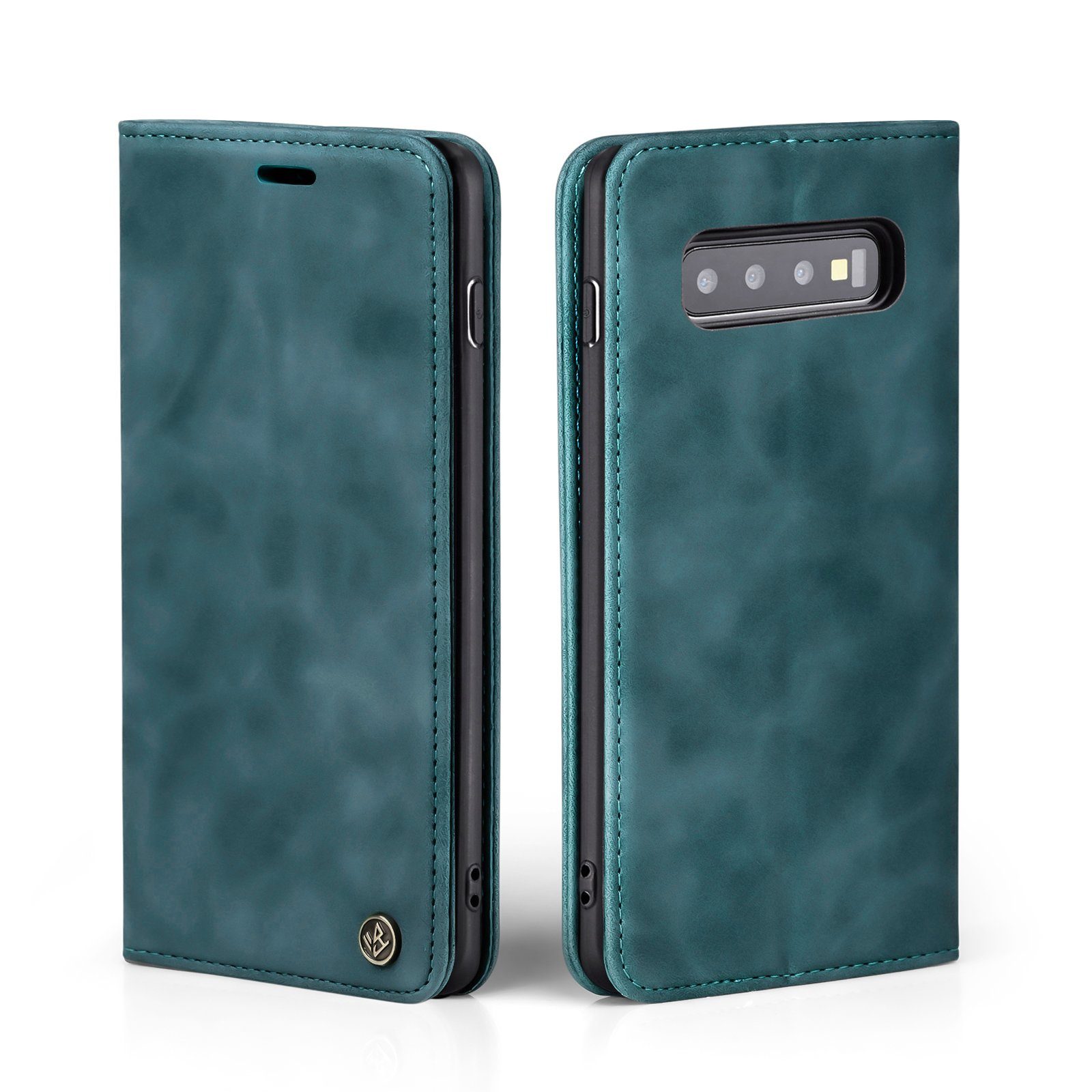 Tec-Expert Handyhülle Tasche Hülle für Samsung Galaxy S10 6.1 Zoll, 6.1, Cover Klapphülle Case mit Kartenfach Fliphülle aufstellbar