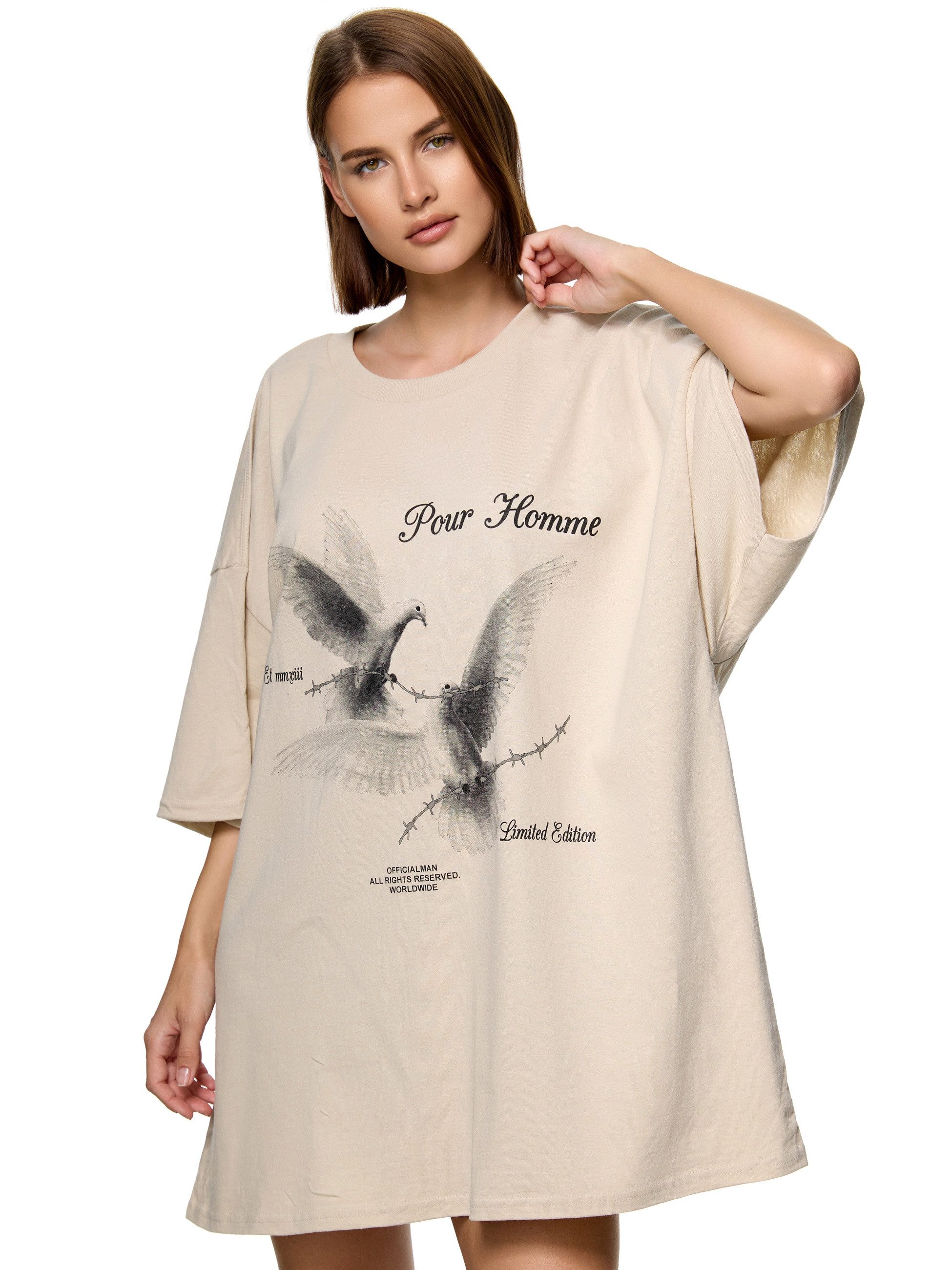 Worldclassca T-Shirt Worldclassca Oversized Print Weiße günstig online kaufen