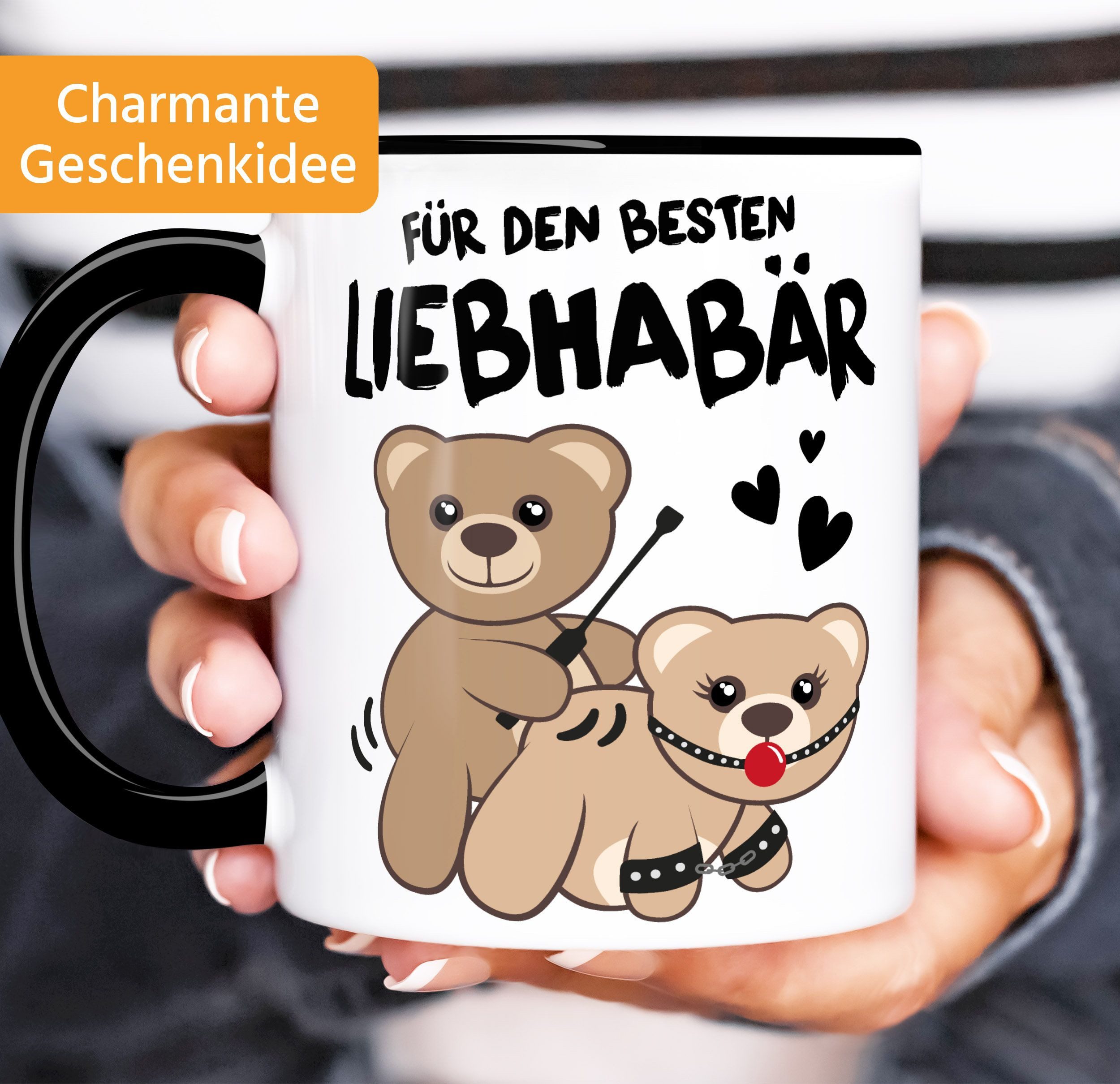 MoonWorks Tasse Kaffee-Tasse Liebe lustig Bär Geschenk Partner Mann Liebhaber, Keramik