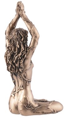 Vogler direct Gmbh Dekofigur Erdgöttin Gaia in Lotusposition - by Veronese, Details wurden von Hand mit Bronzefarbe bemalt, LxBxH ca. 5x4x9cm
