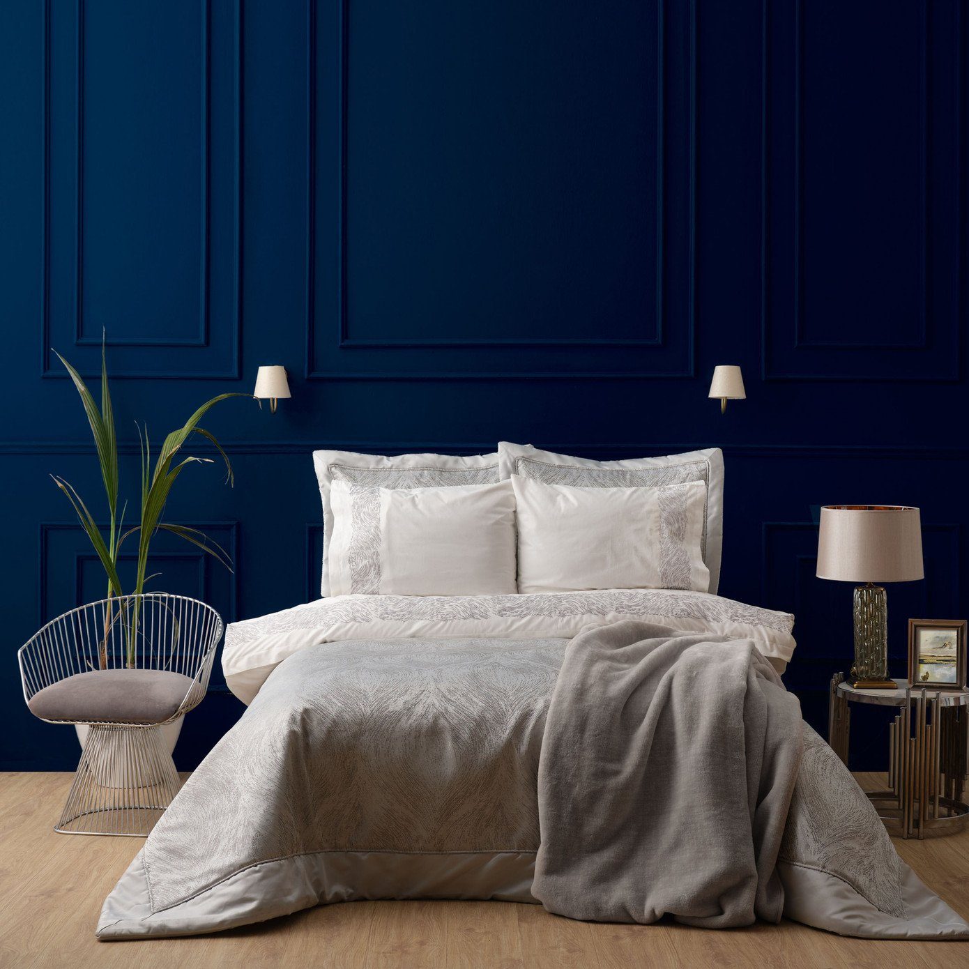 Karaca Home Bettwäsche Karaca Home Lyra Silver 8-tlg. Mitgift Set, Bestickt günstig online kaufen