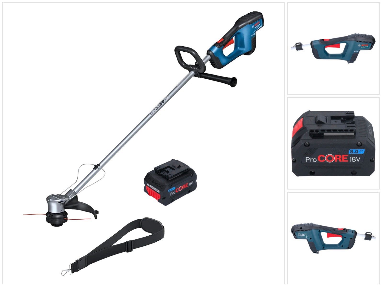 Bosch Professional Akku-Rasentrimmer GRT 18V-33 Professional 18 V 330 mm Brushless + 1x ProCORE Akku 8,0 Ah