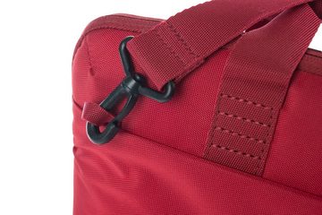 Tucano Laptoptasche Tucano Smilza - Schlanke Notebook Tasche aus Nylon mit Schultergurt für Laptops von 13 bis 14 Zoll, Rot